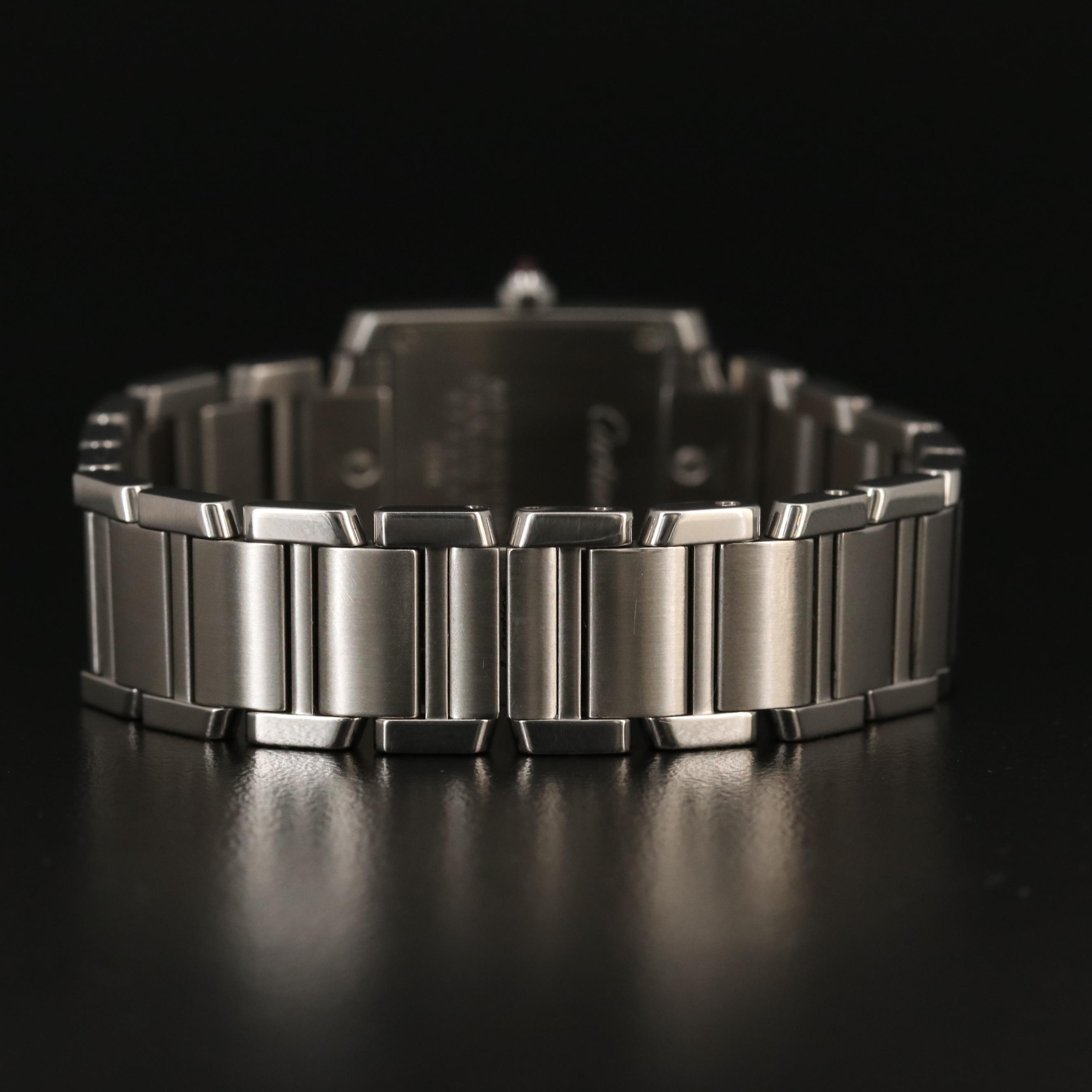 Cartier Tank Francaise Stainless Steel Watch with Ebel Quartz Movement