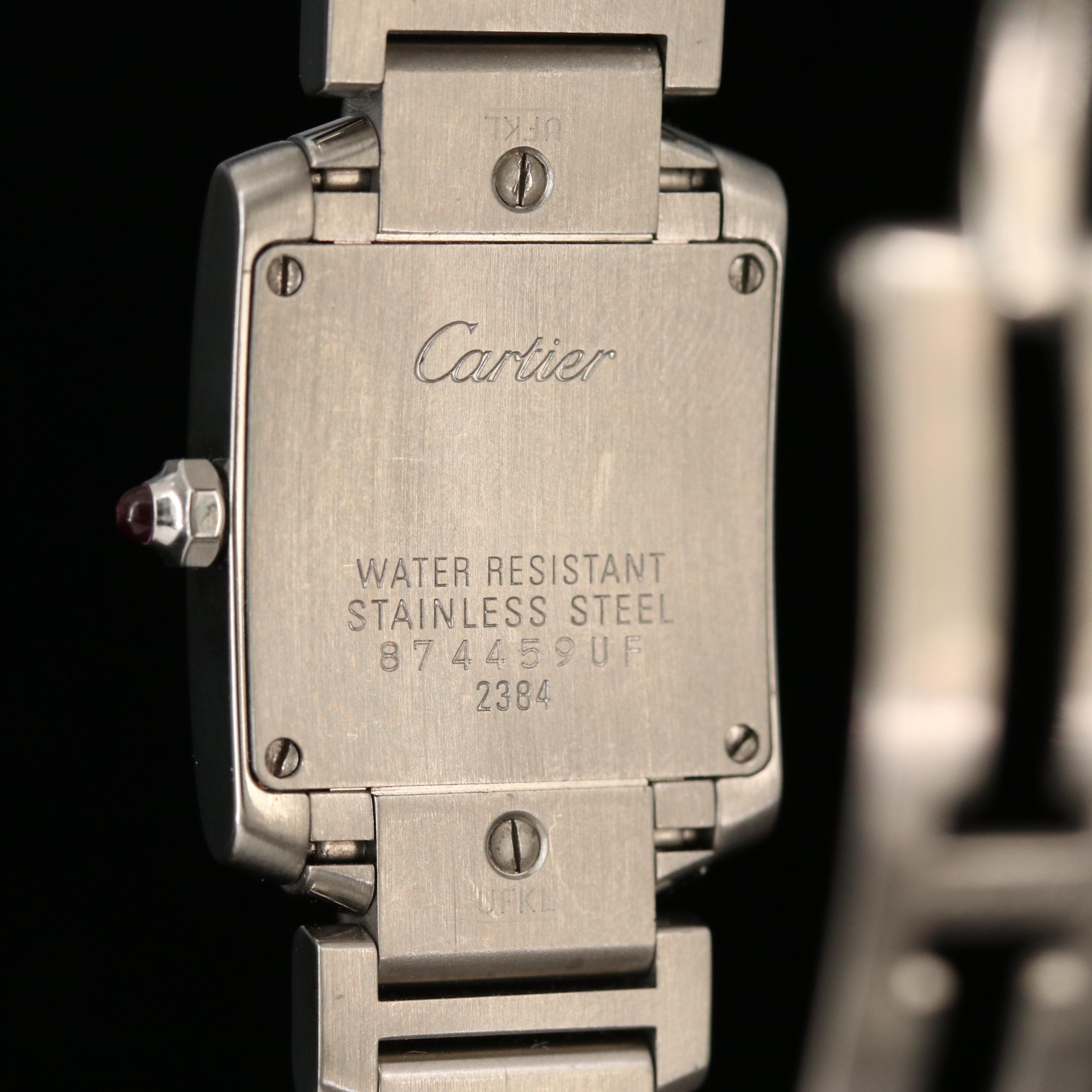 Cartier Tank Francaise Stainless Steel Watch with Ebel Quartz Movement