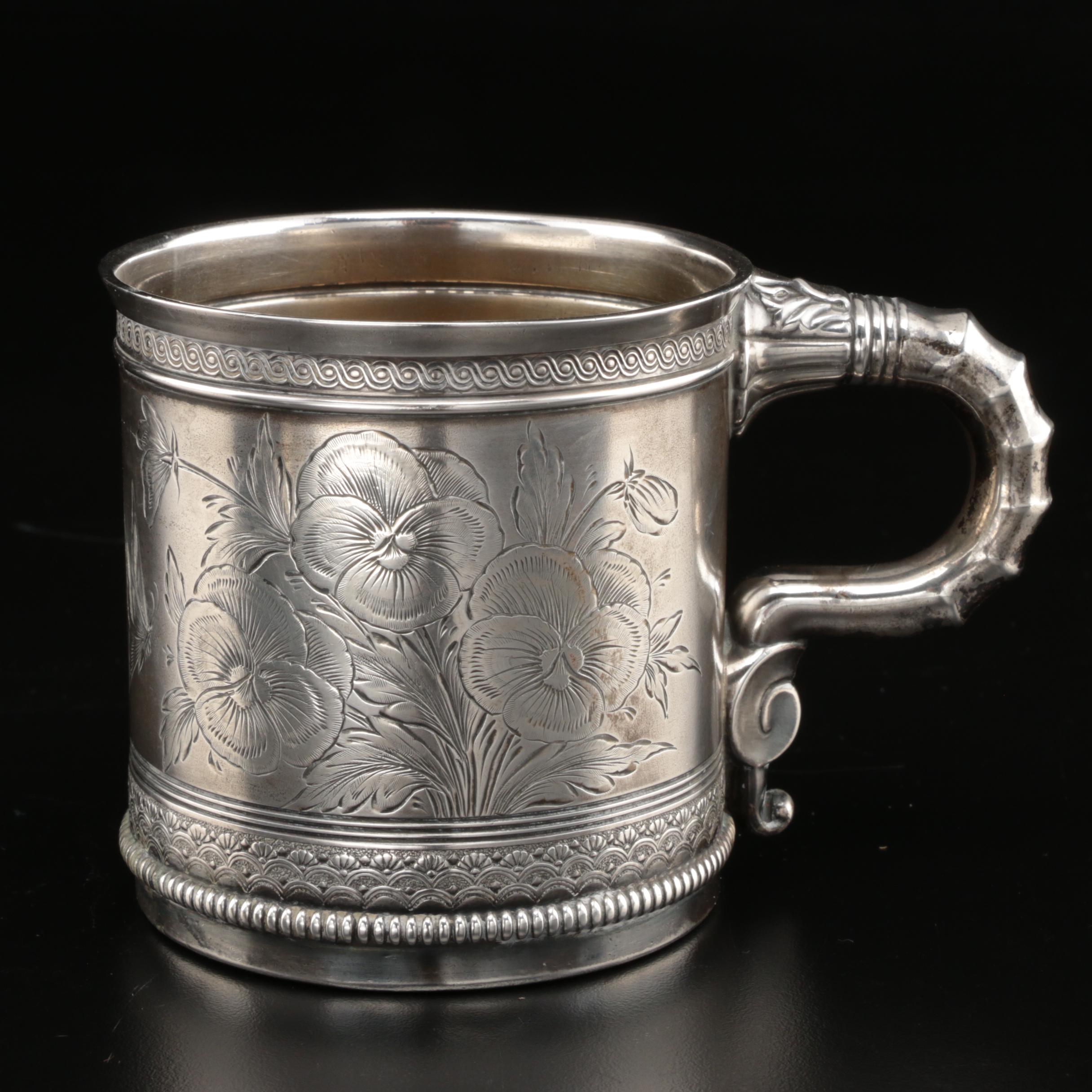 Gorham Hand-Chased Sterling Silver Child's Cup, Late 19th Century