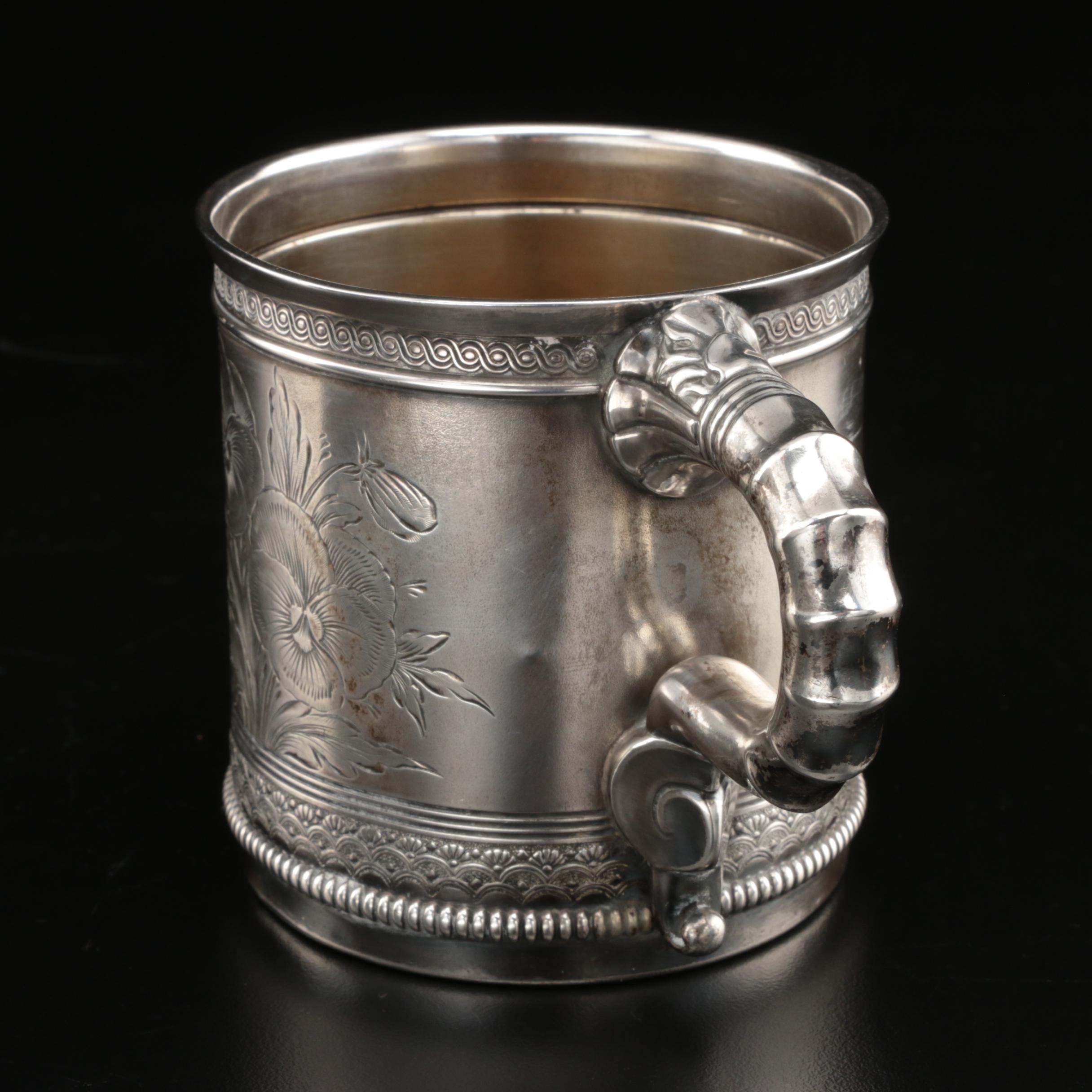 Gorham Hand-Chased Sterling Silver Child's Cup, Late 19th Century