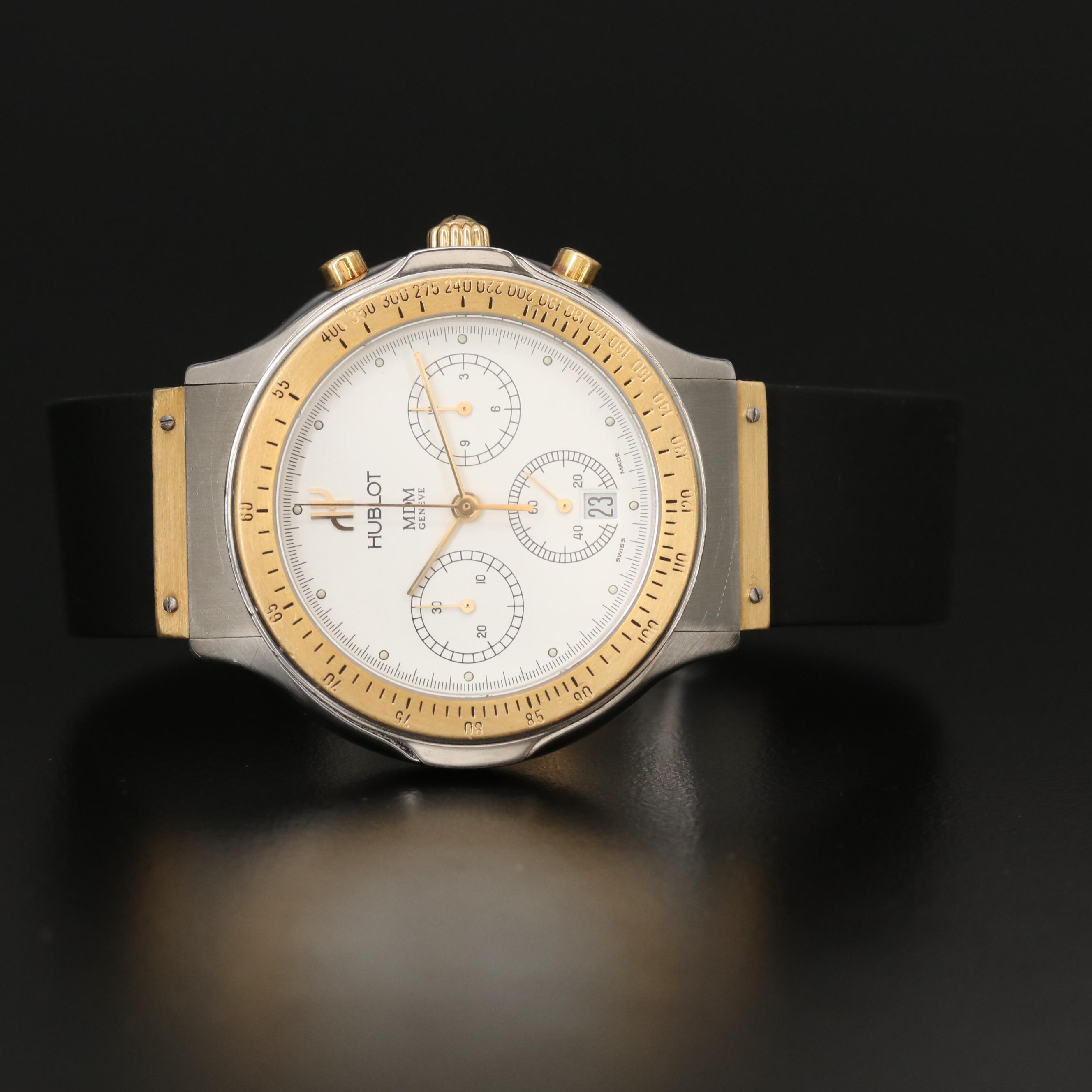 Hublot MDM 18K Yellow Gold and Stainless Steel Classic Chronograph Watch