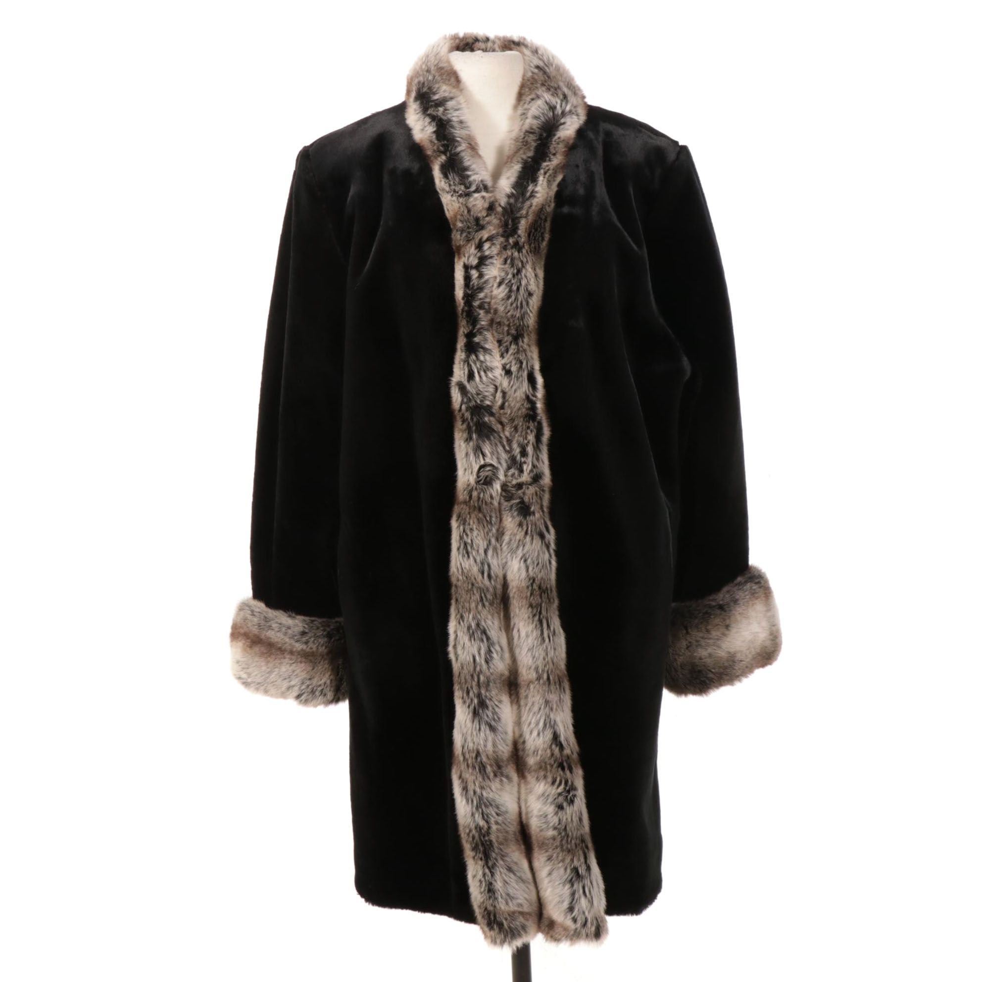 Alpine Studio Faux Fur Stroller Coat