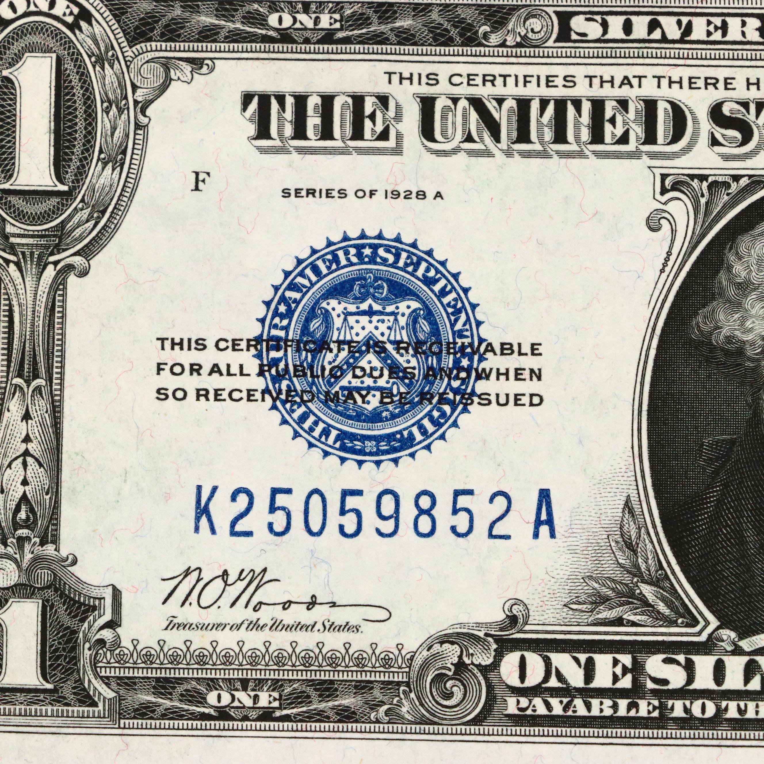 High Grade Series of 1928A $1 "Funny Back" Silver Certificate