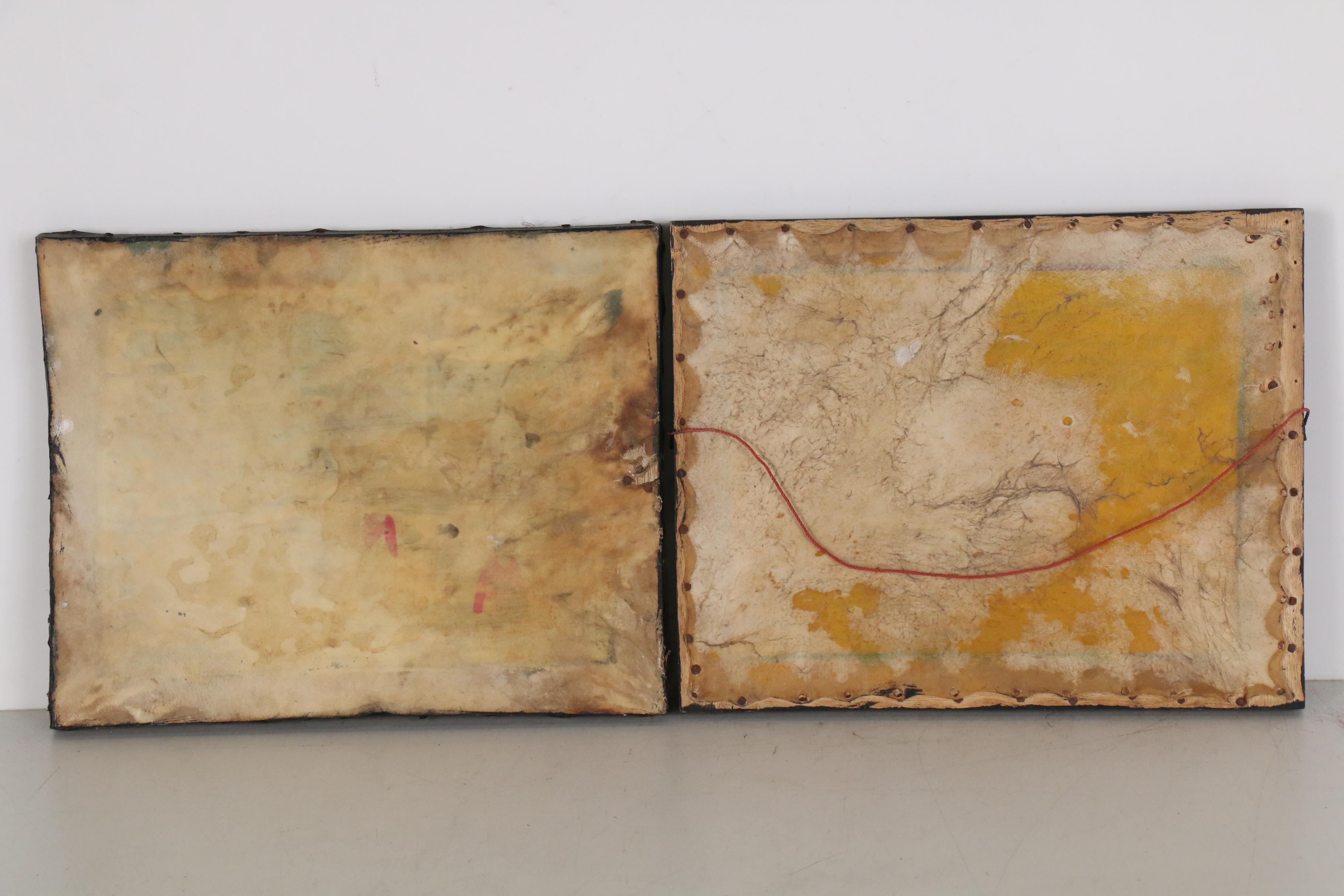 Ecuador Tigua Folk Art Paintings on Sheepskin