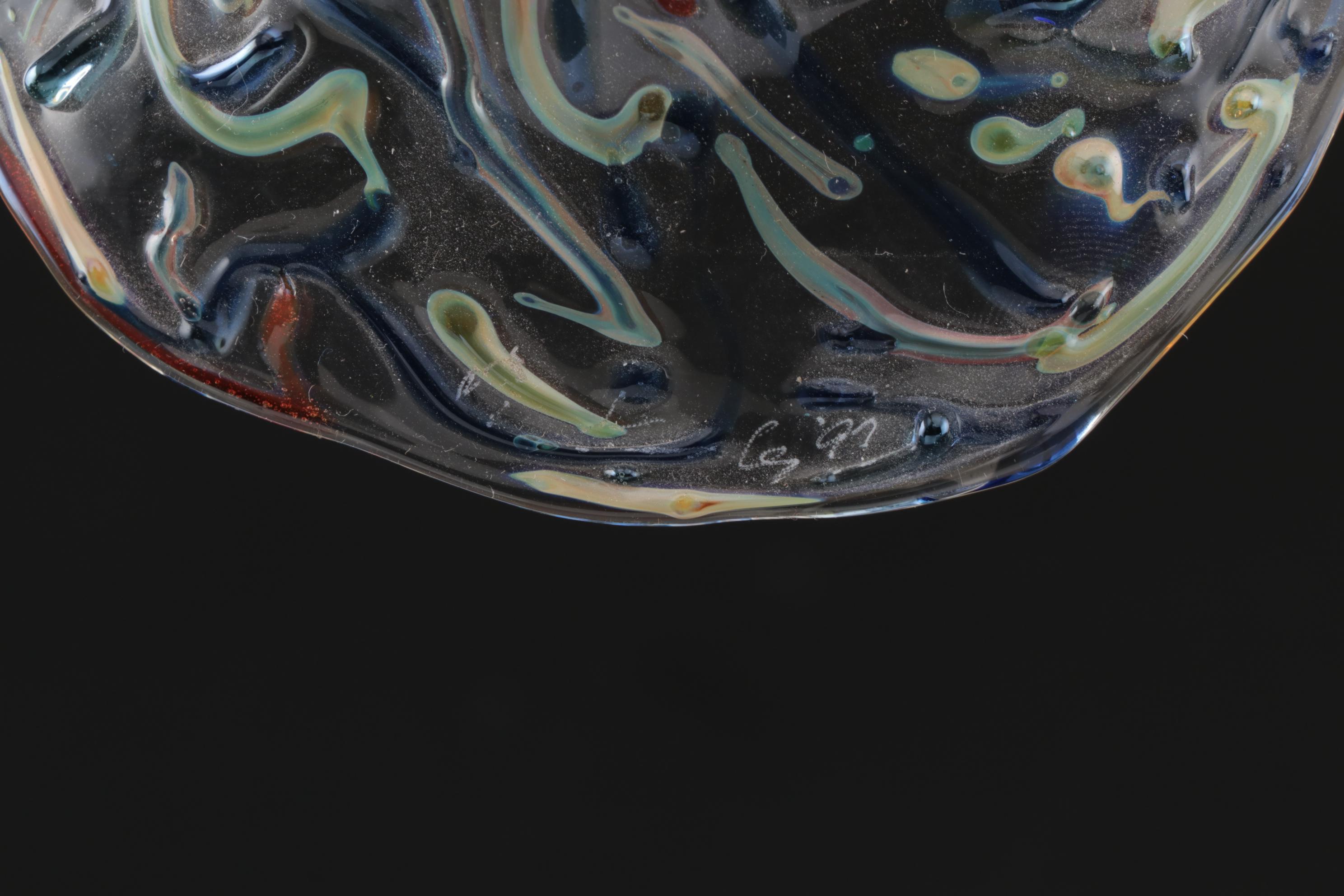 Masami Koda "Hineri" Art Glass Goblets, 1997