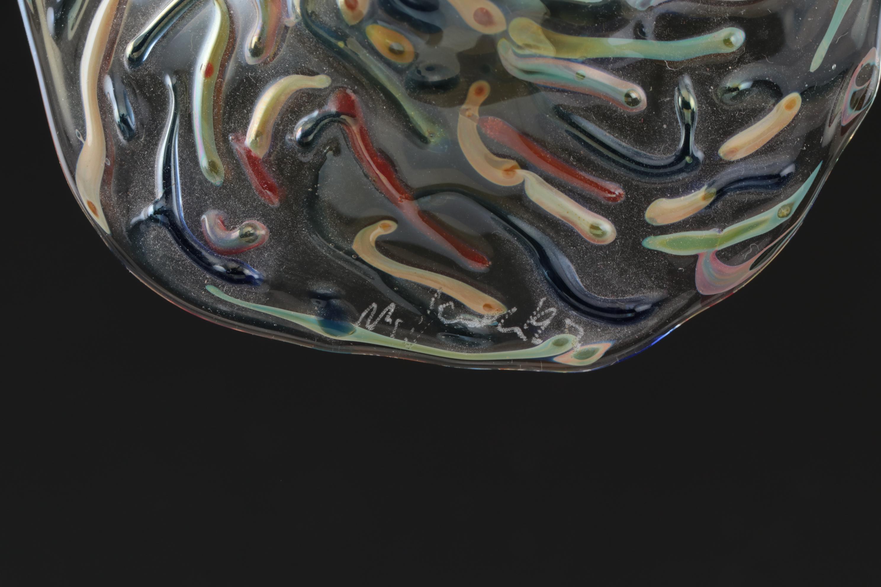 Masami Koda "Hineri" Art Glass Goblets, 1997