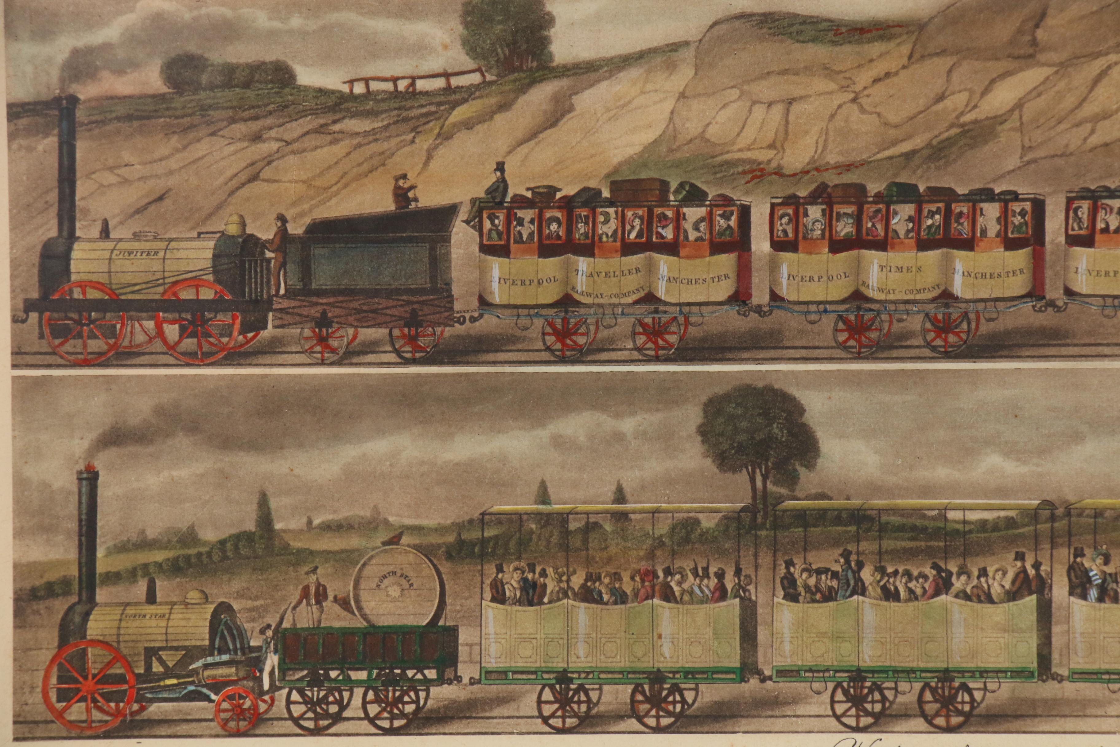 Rotogravures after A. Gilbert "La Voie Ferrée de Manchester et Liverpool"