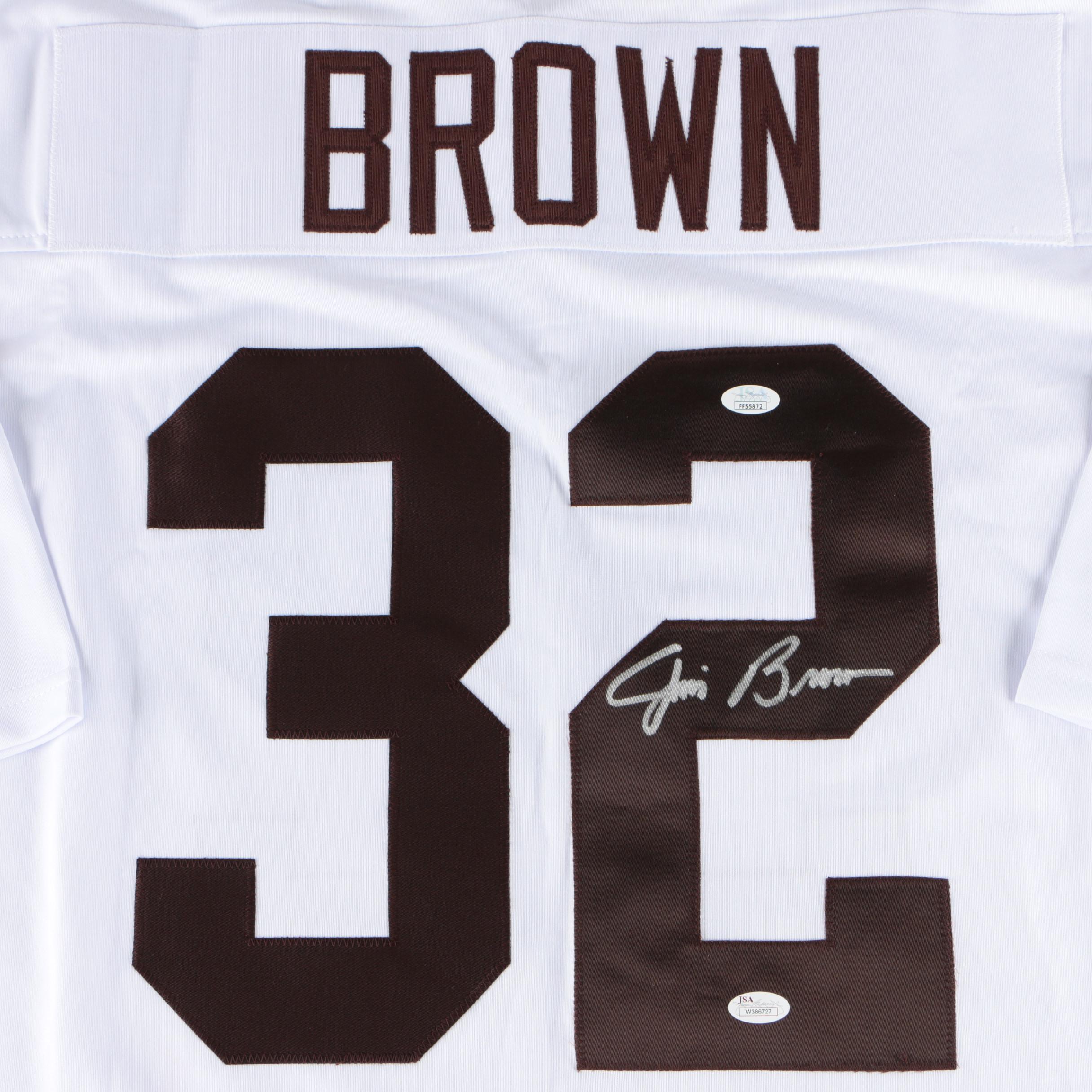 Jim Brown Signed Cleveland Browns Replica Jersey  COA