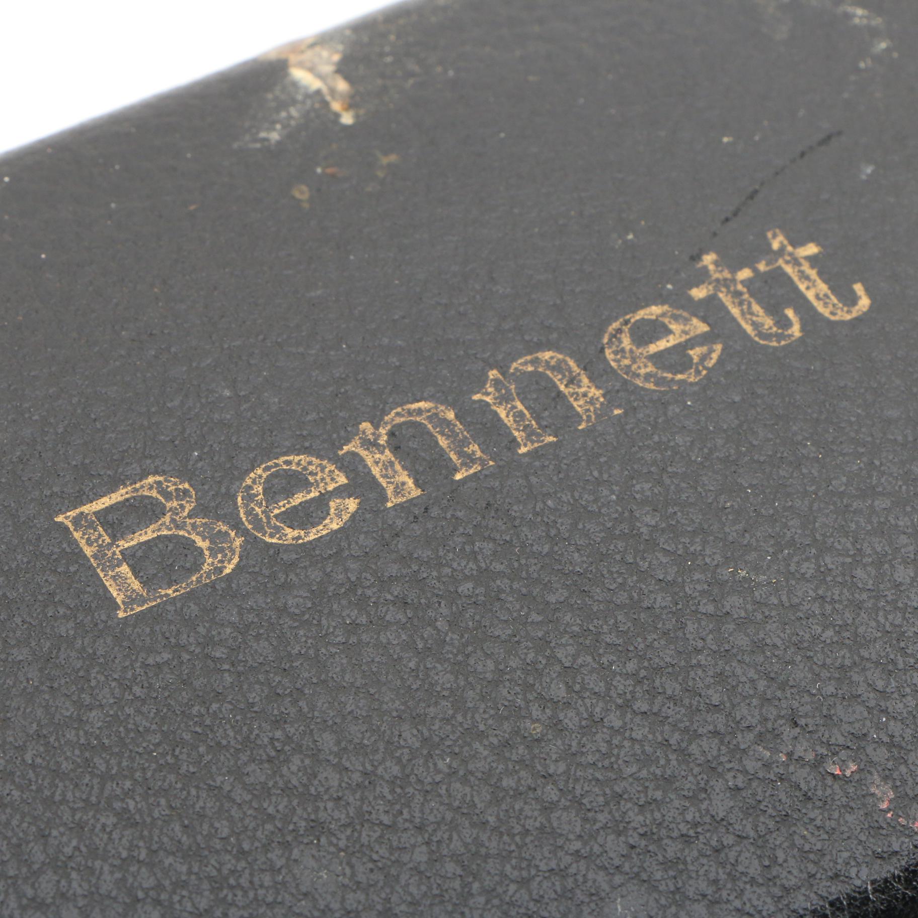 1908 Bennett Small Portable Typewriter with Leather Case