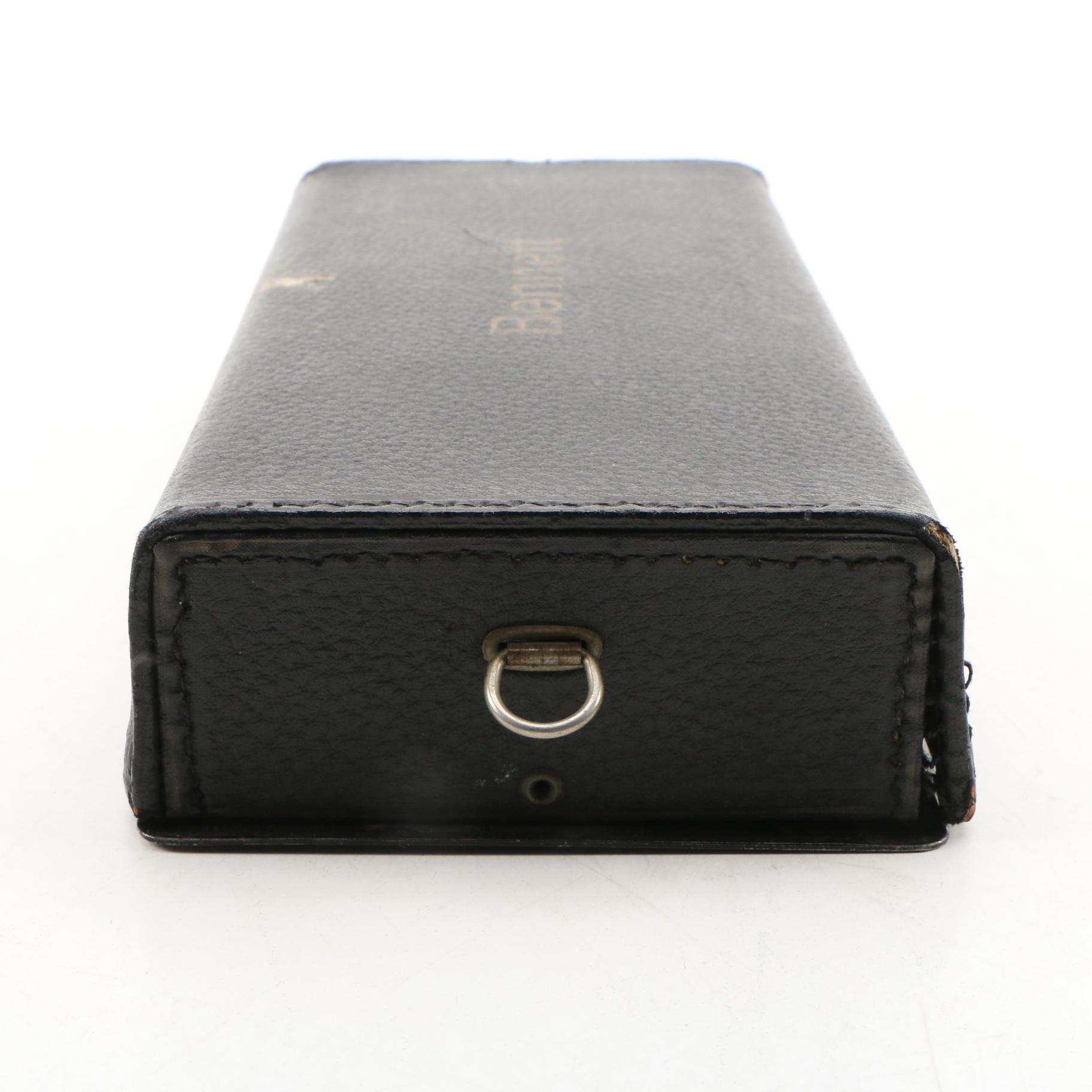 1908 Bennett Small Portable Typewriter with Leather Case