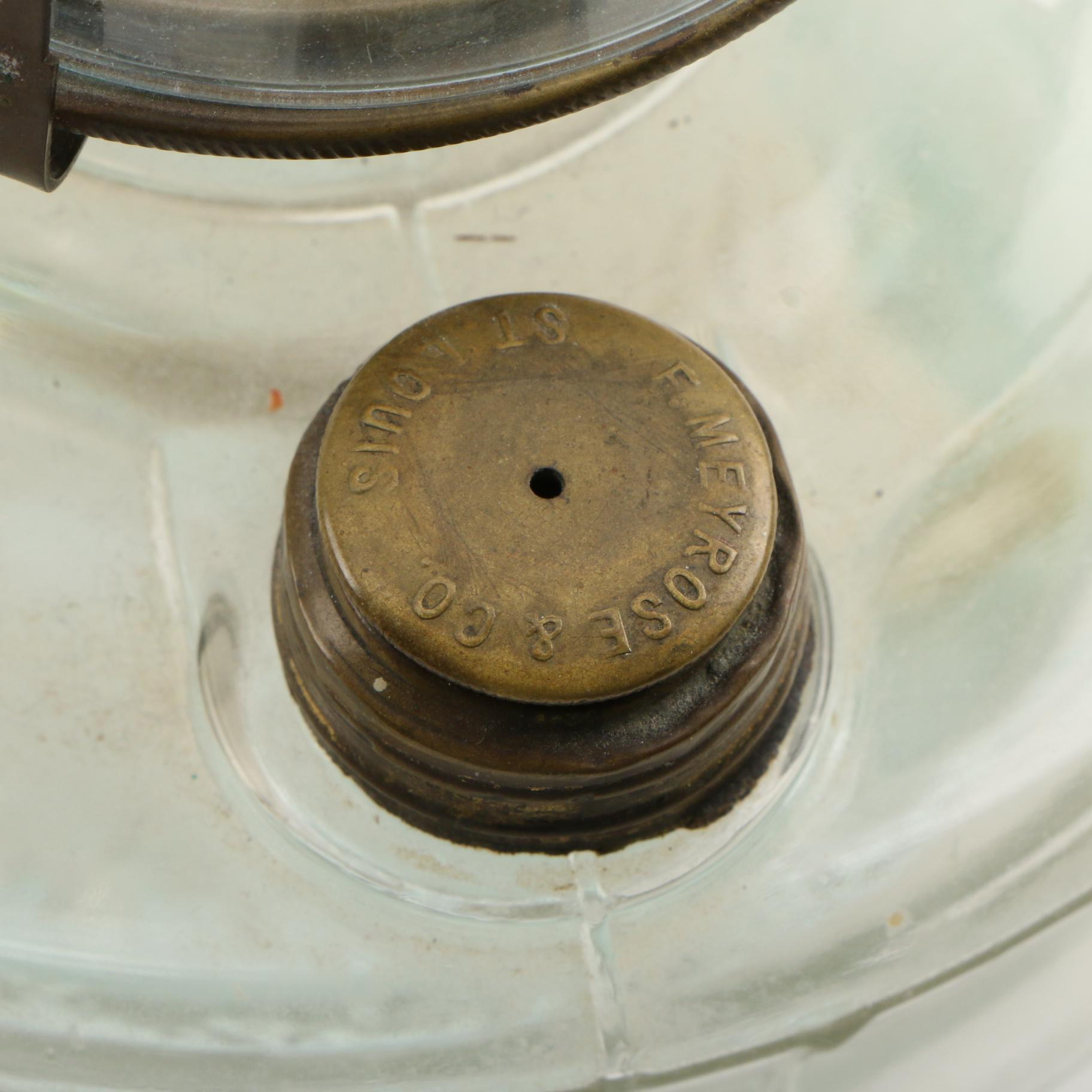 Queen Anne No. 2 Oil Lamp with Mercury Reflector and Wall Bracket, 19th c.