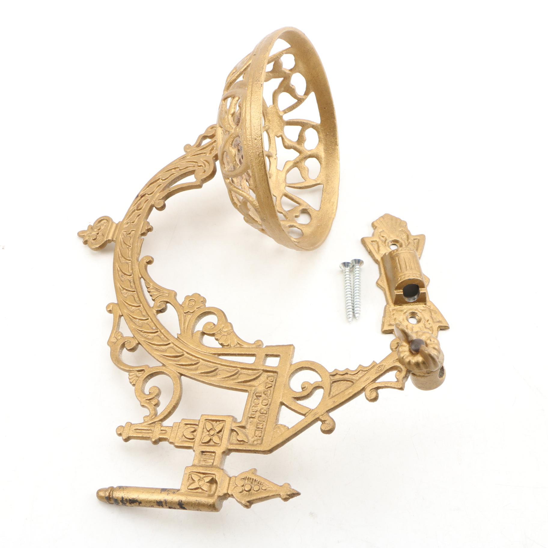 Queen Anne No. 2 Oil Lamp with Mercury Reflector and Wall Bracket, 19th c.