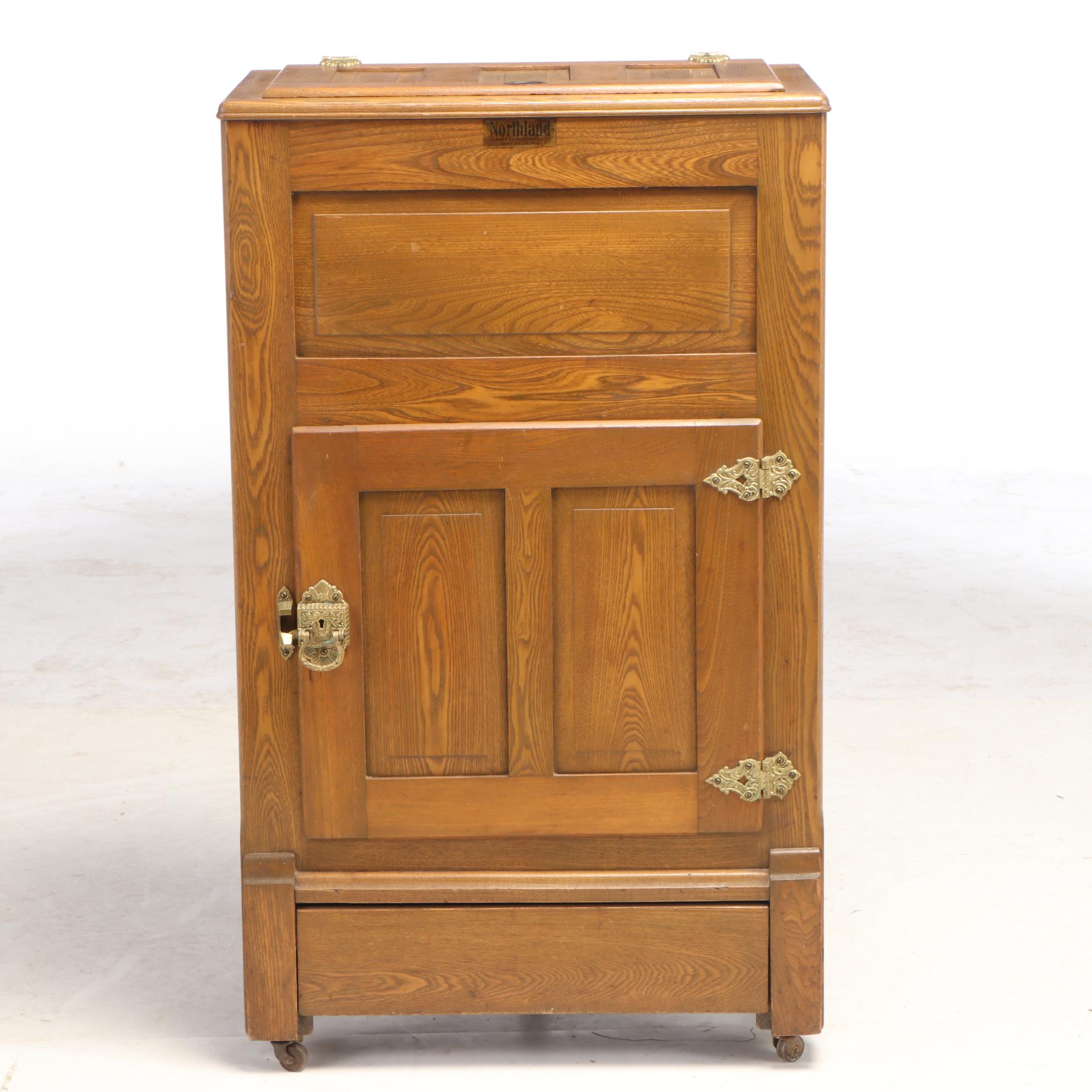 Northland Oak Ice Box, Early 20th Century