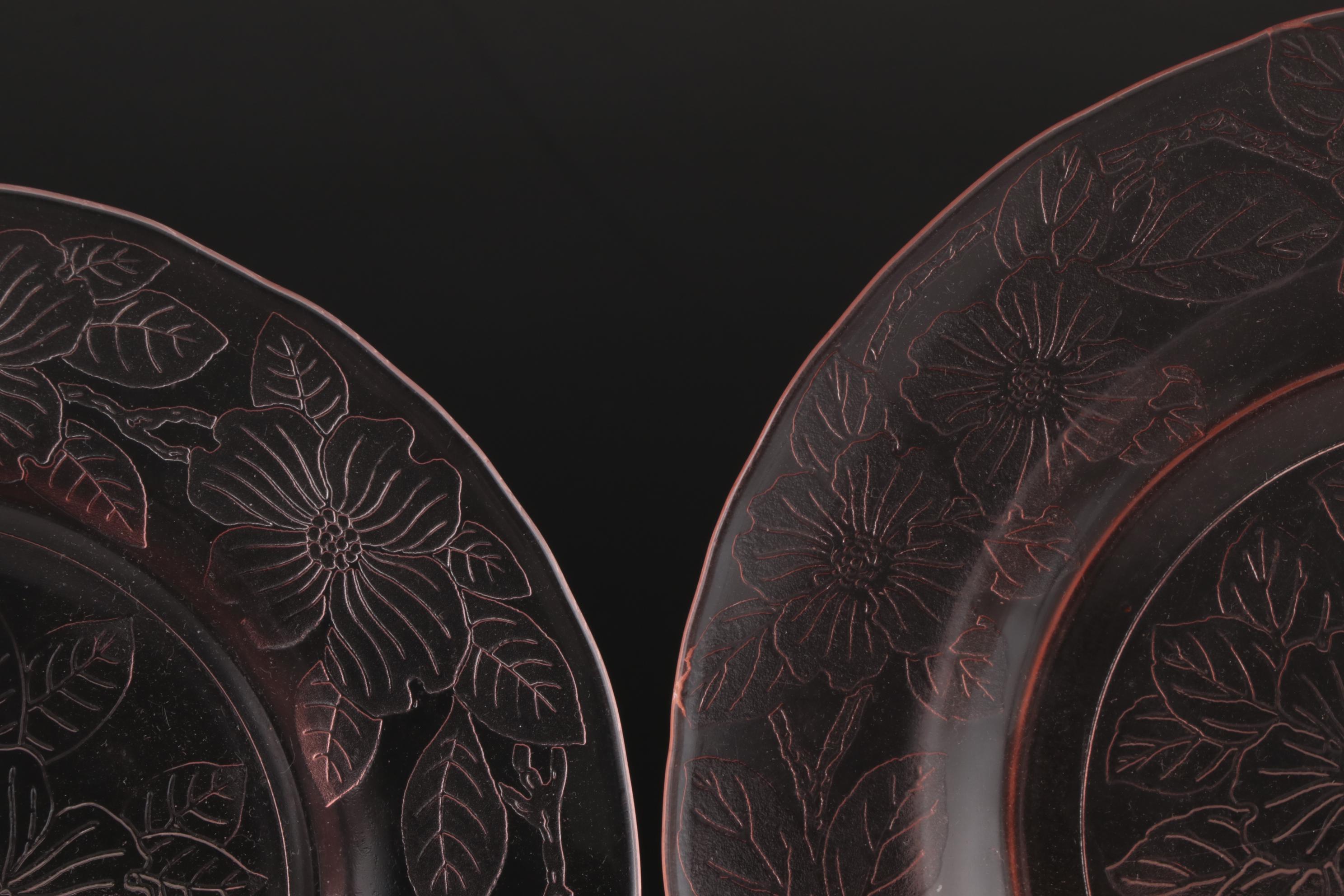 MacBeth-Evans "Dogwood" Pink Depression Glass Dinnerware Pieces, 1930s