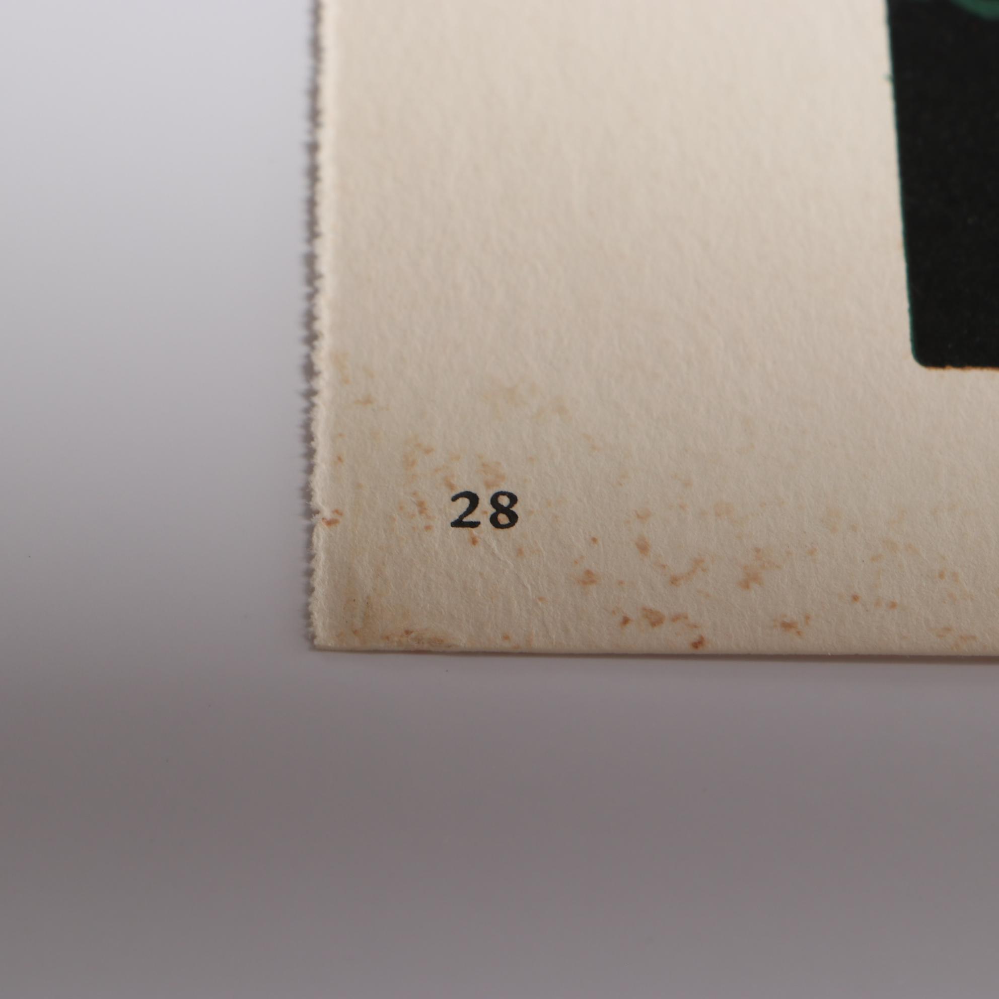 Pablo Picasso Color Linoleum Cut "Bacchanale"