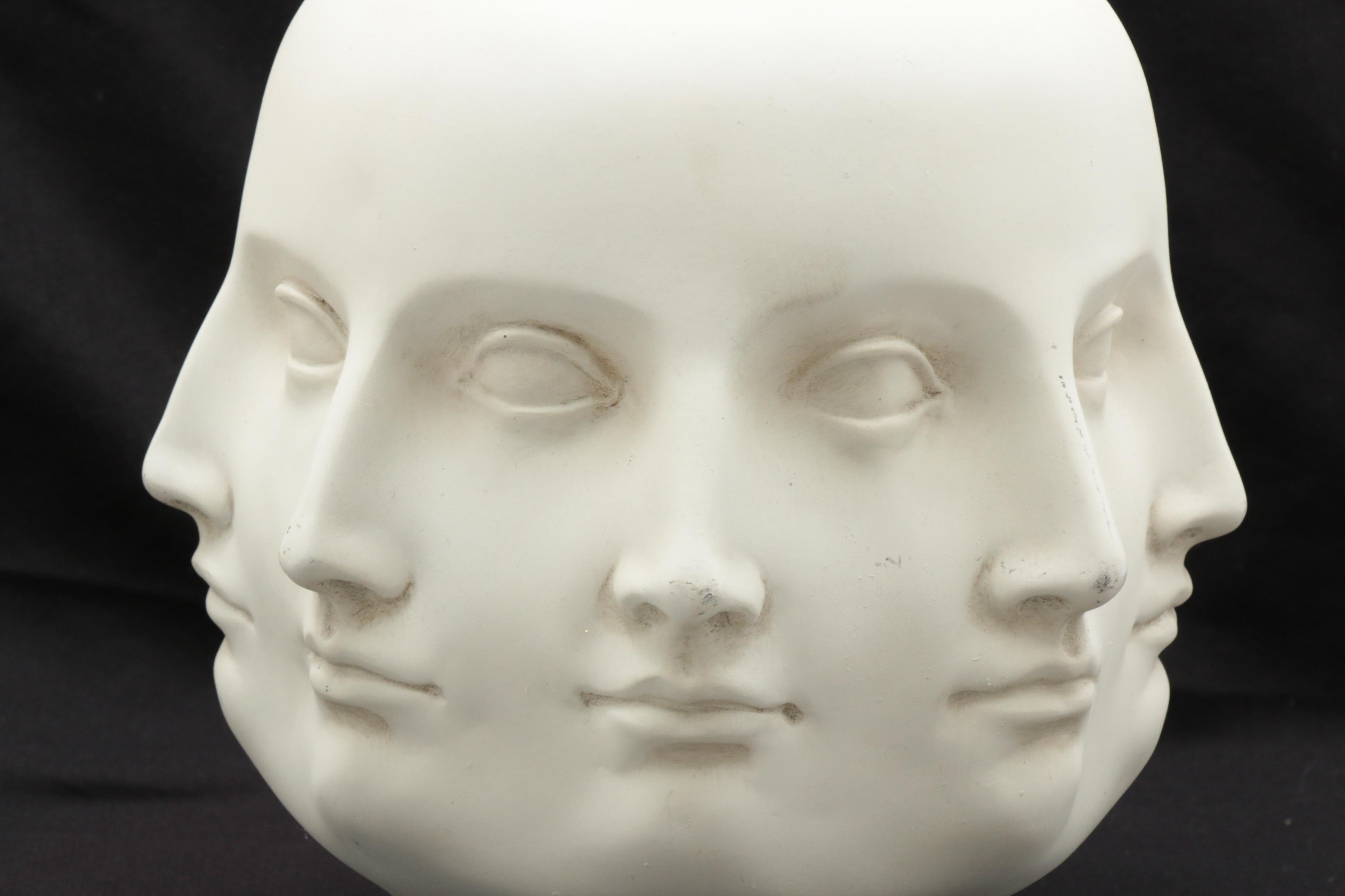 TMS Regency Style Perpetual Face Vase in the Style of Pietro Fornasetti, 2005