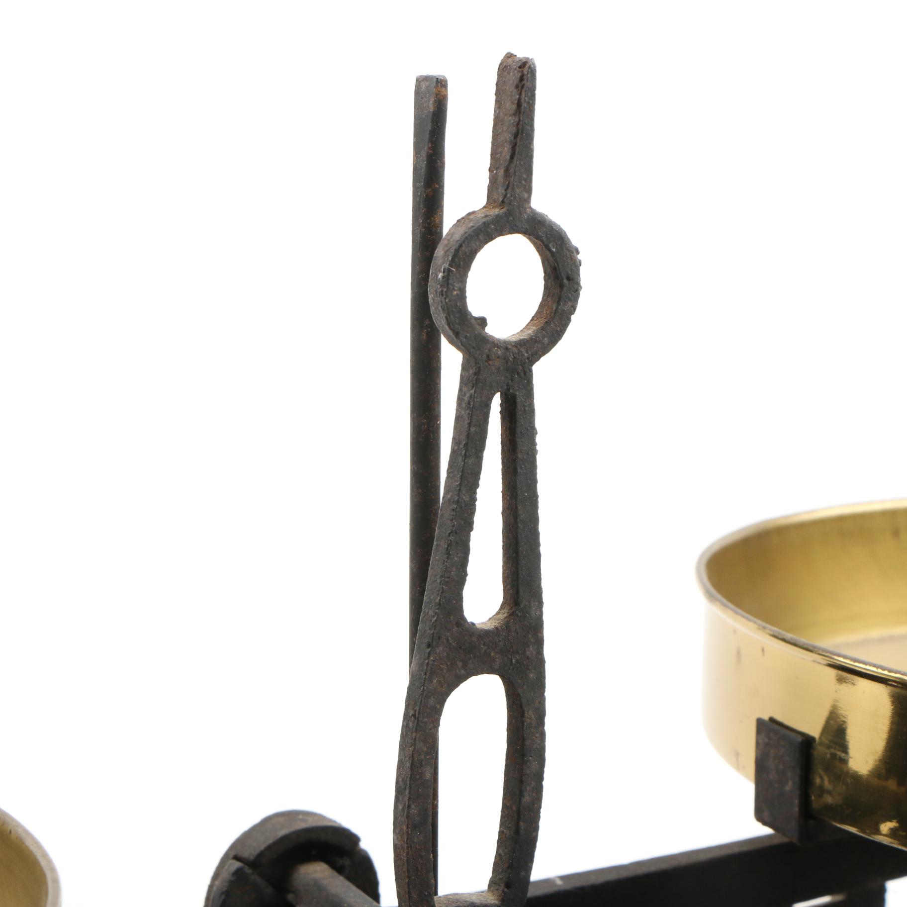 Antique Brass and Cast Iron Balance Scale