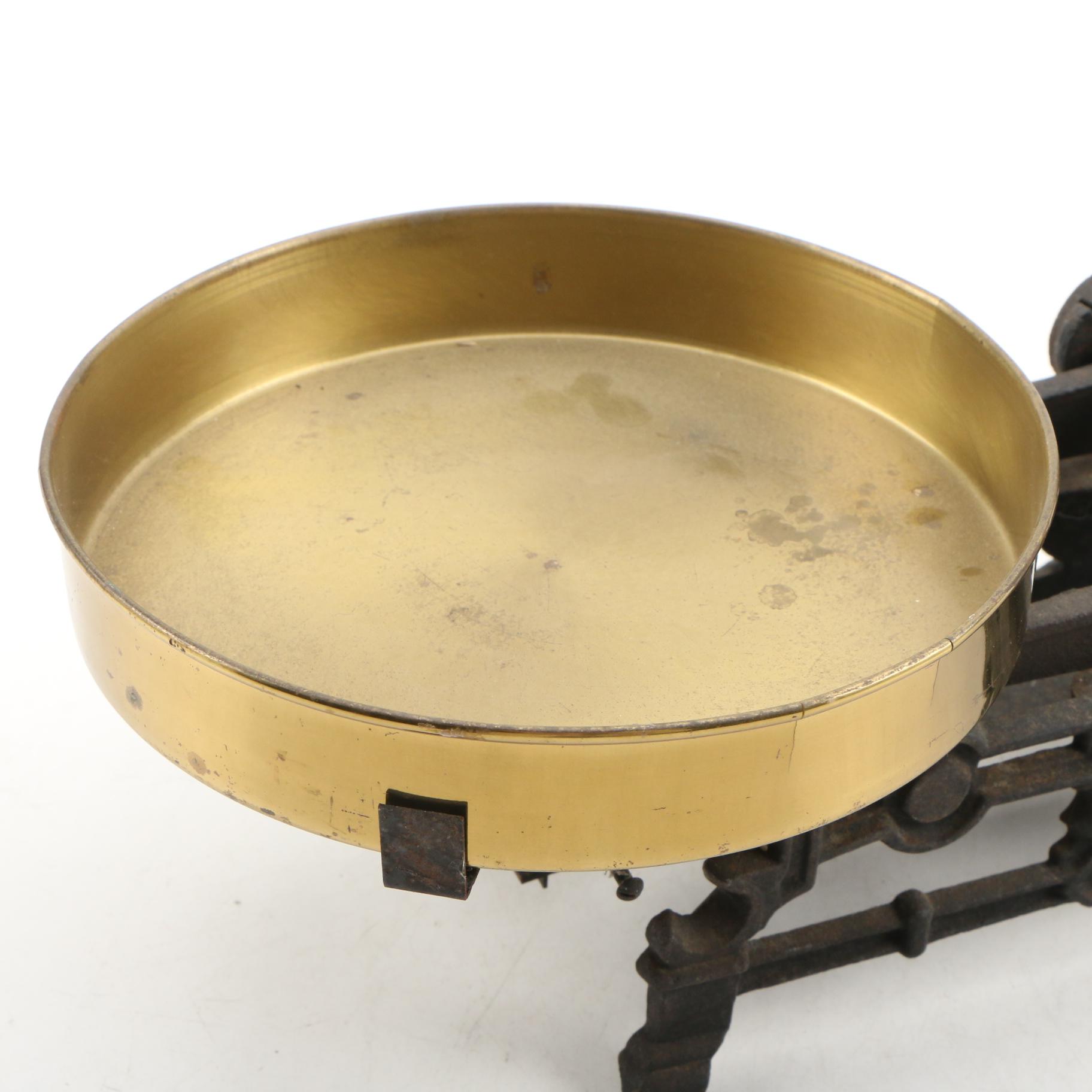 Antique Brass and Cast Iron Balance Scale