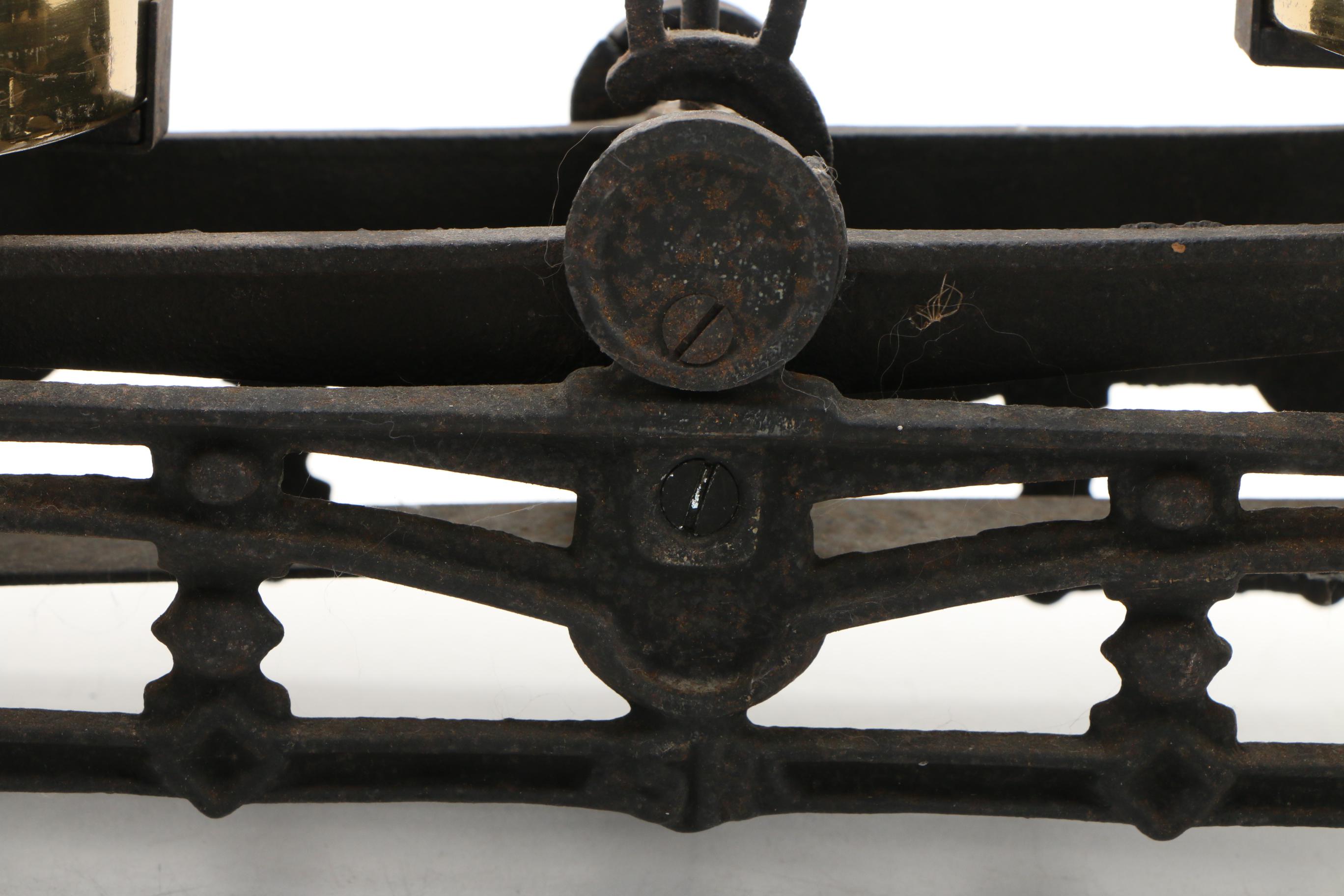 Antique Brass and Cast Iron Balance Scale