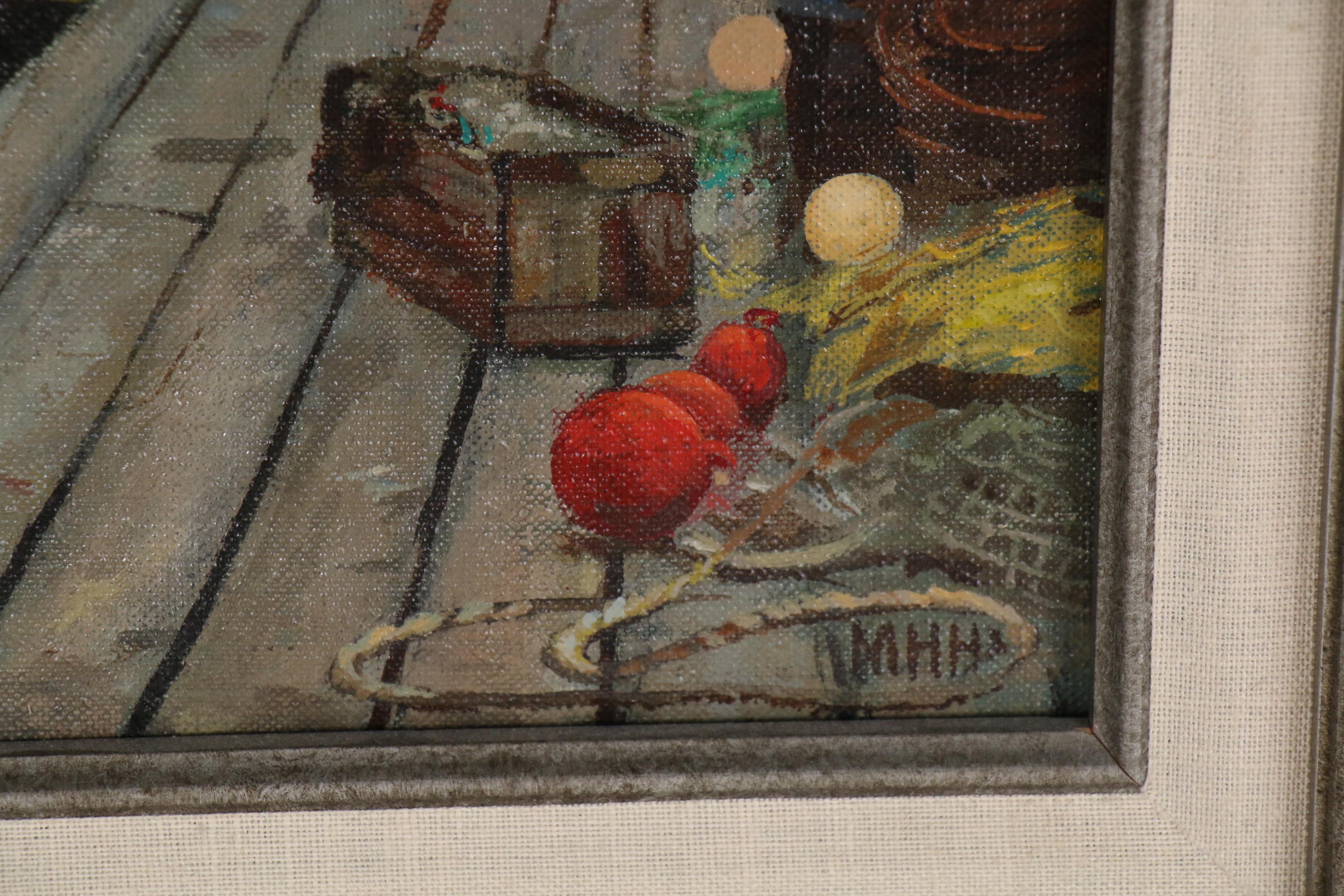 Mary E. Erckenbrack Oil Painting "Gloucester Dock Scene"