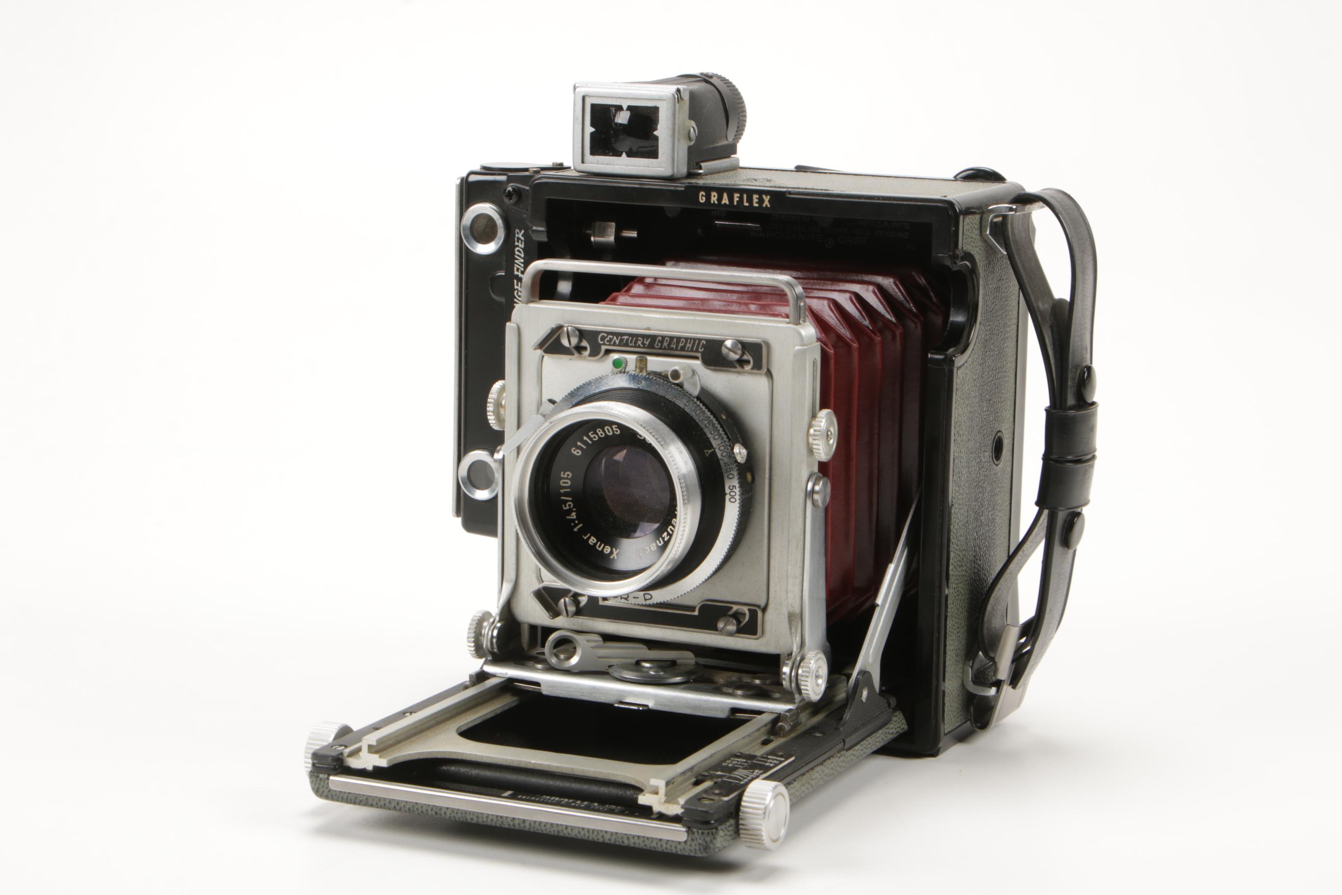 Miniature Graflex 2¼ x 3¼ Speed Graphic, Metz 202 Electronic Flash and More