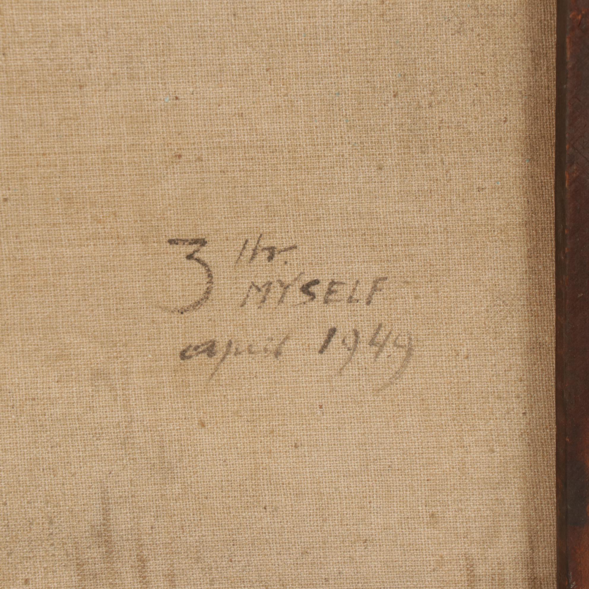 Self-Portrait Oil Painting, 1949