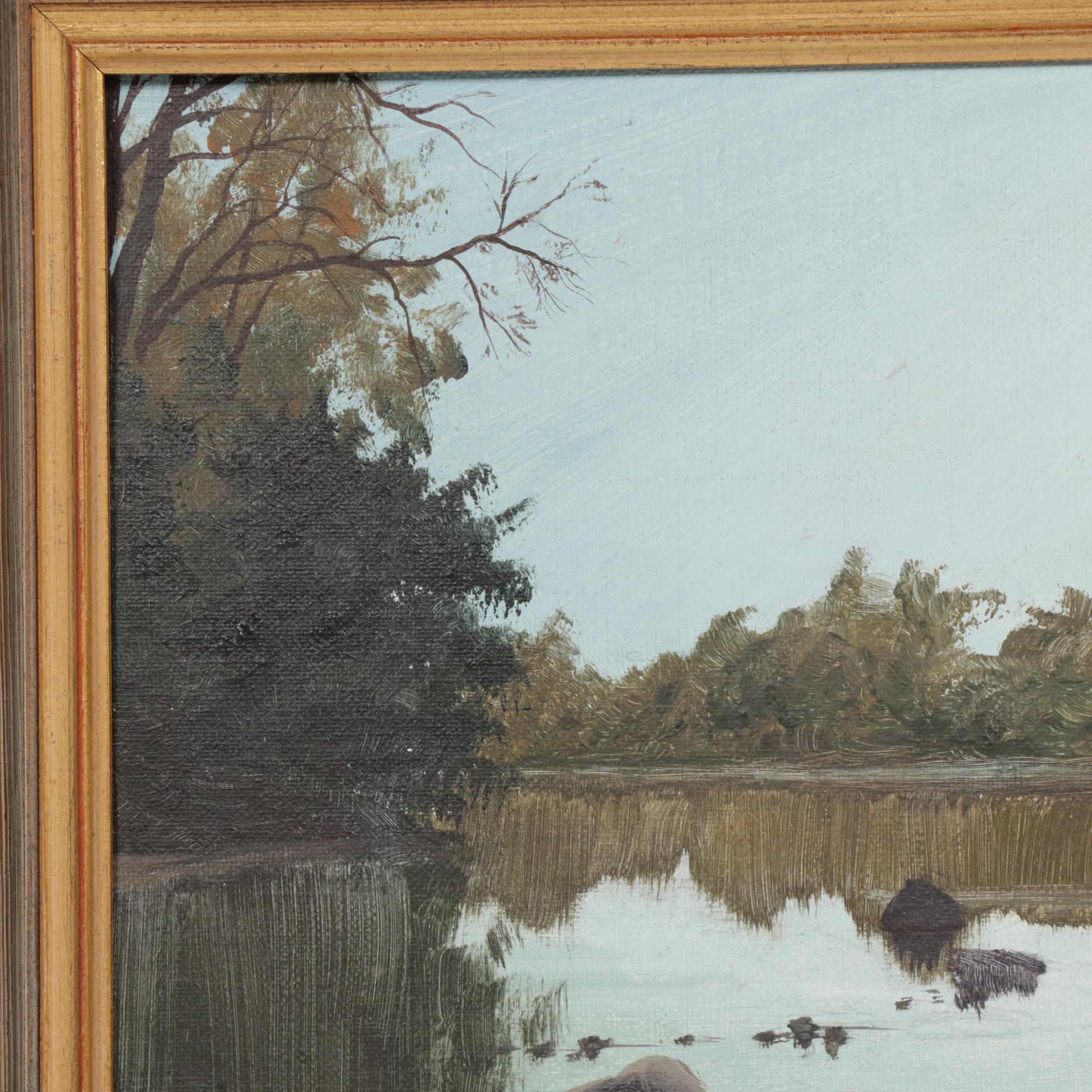 James Curtin Lentz Landscape Oil Painting