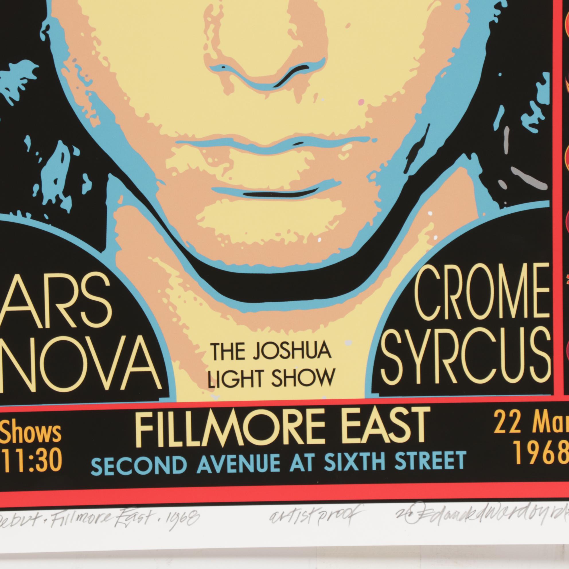 David Edward Byrd Giclée Poster "The Doors - Debut - Fillmore East - 1968"
