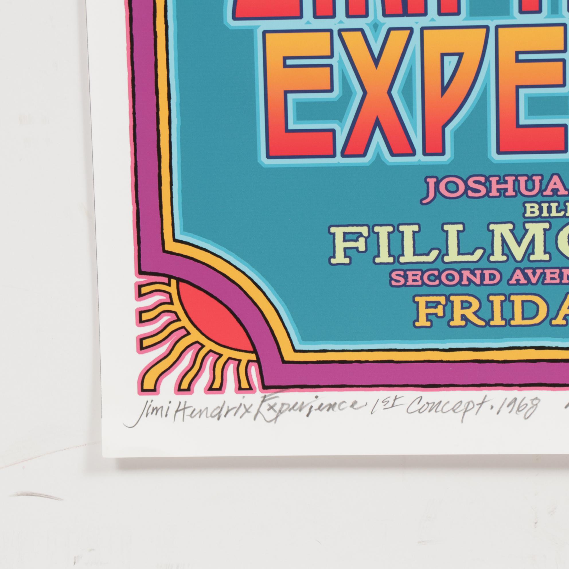 David Edward Byrd Giclée "Jimi Hendrix at the Fillmore East First Concept, 1968"
