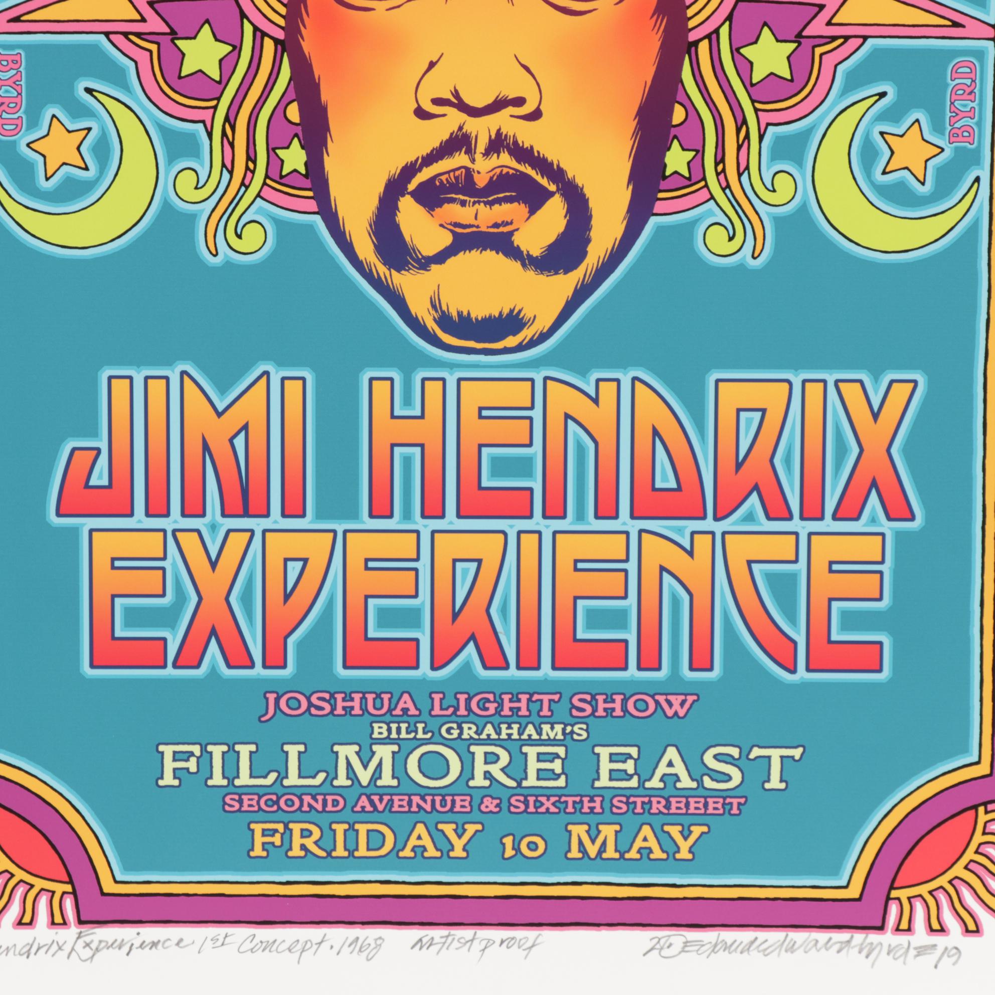 David Edward Byrd Giclée "Jimi Hendrix at the Fillmore East First Concept, 1968"