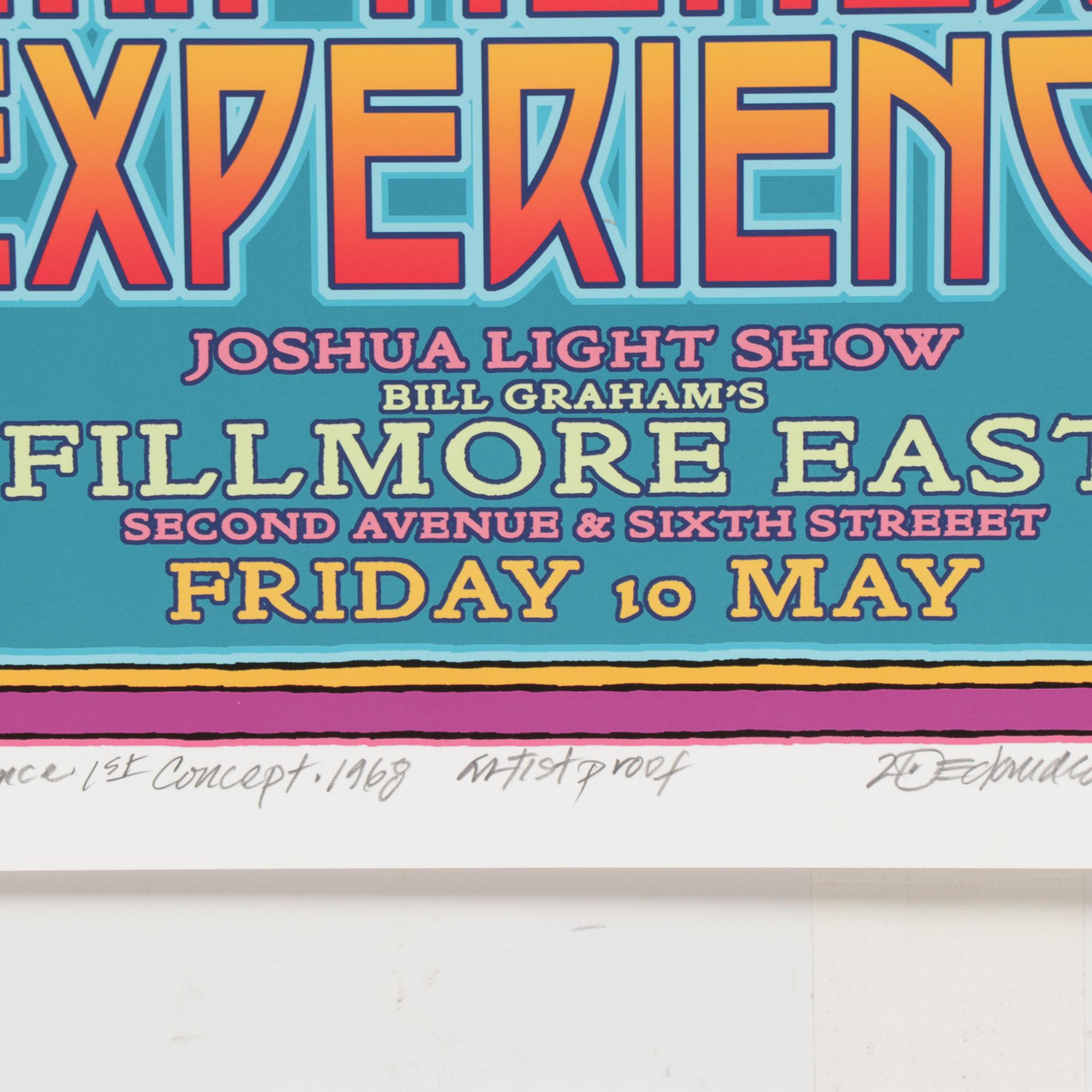 David Edward Byrd Giclée "Jimi Hendrix at the Fillmore East First Concept, 1968"