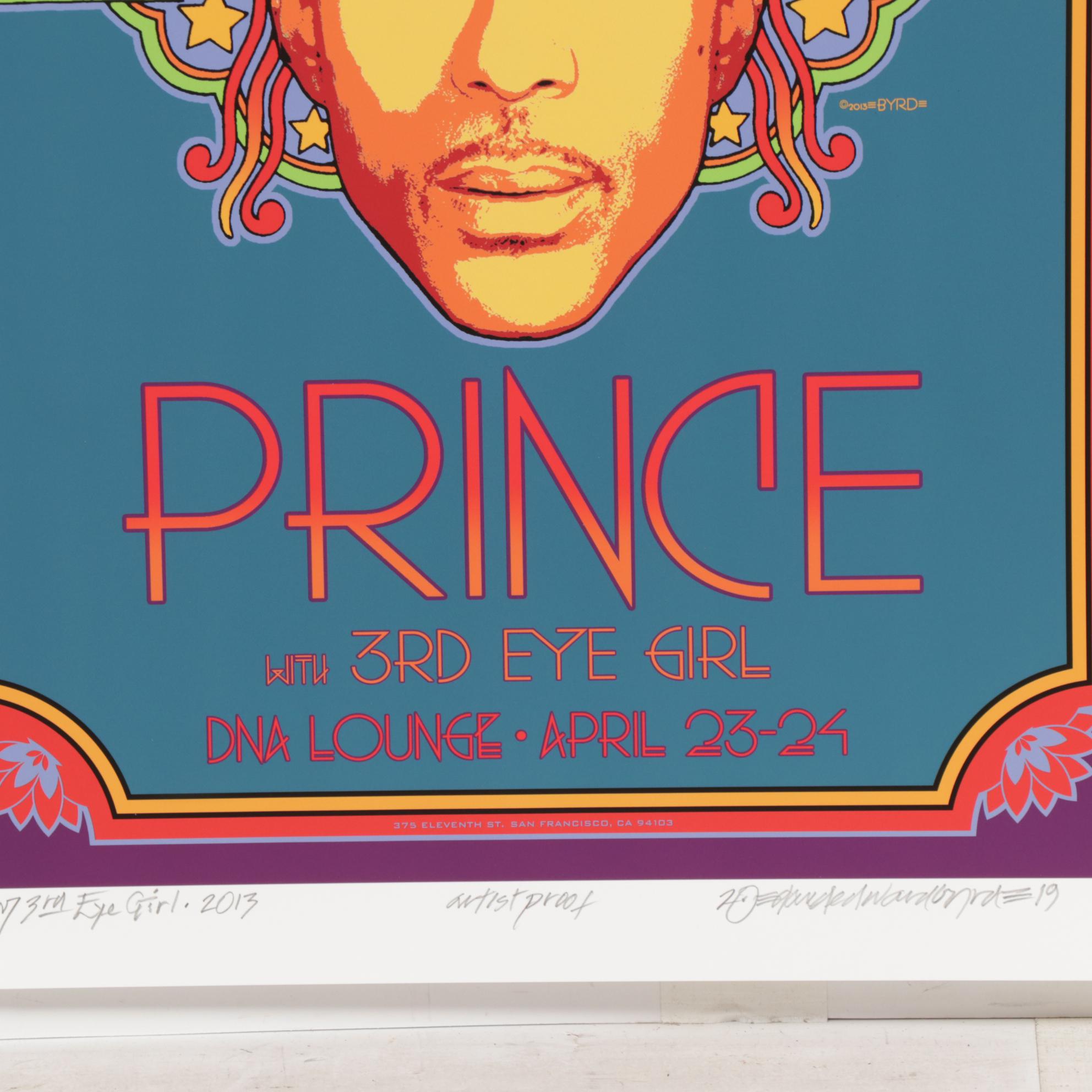David Edward Byrd Giclée Poster "Prince with 3rd Eye Girl - 2013"