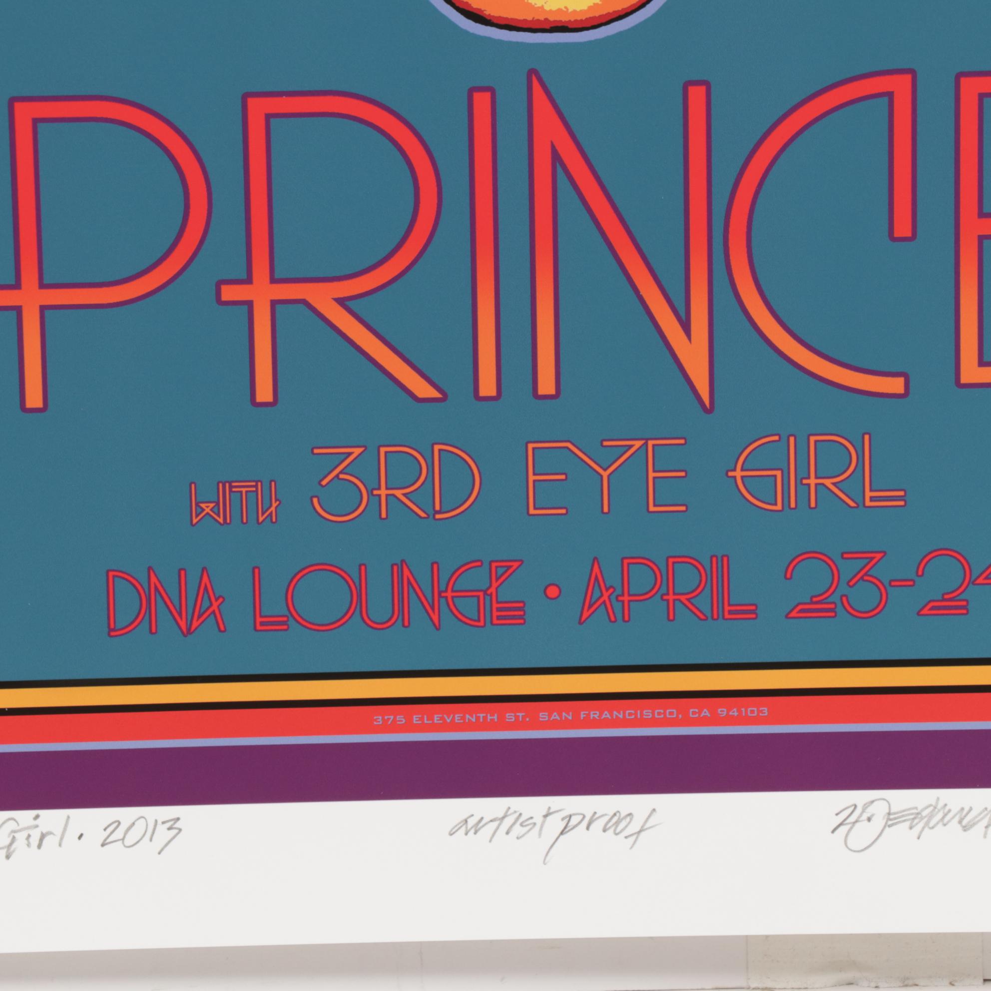 David Edward Byrd Giclée Poster "Prince with 3rd Eye Girl - 2013"