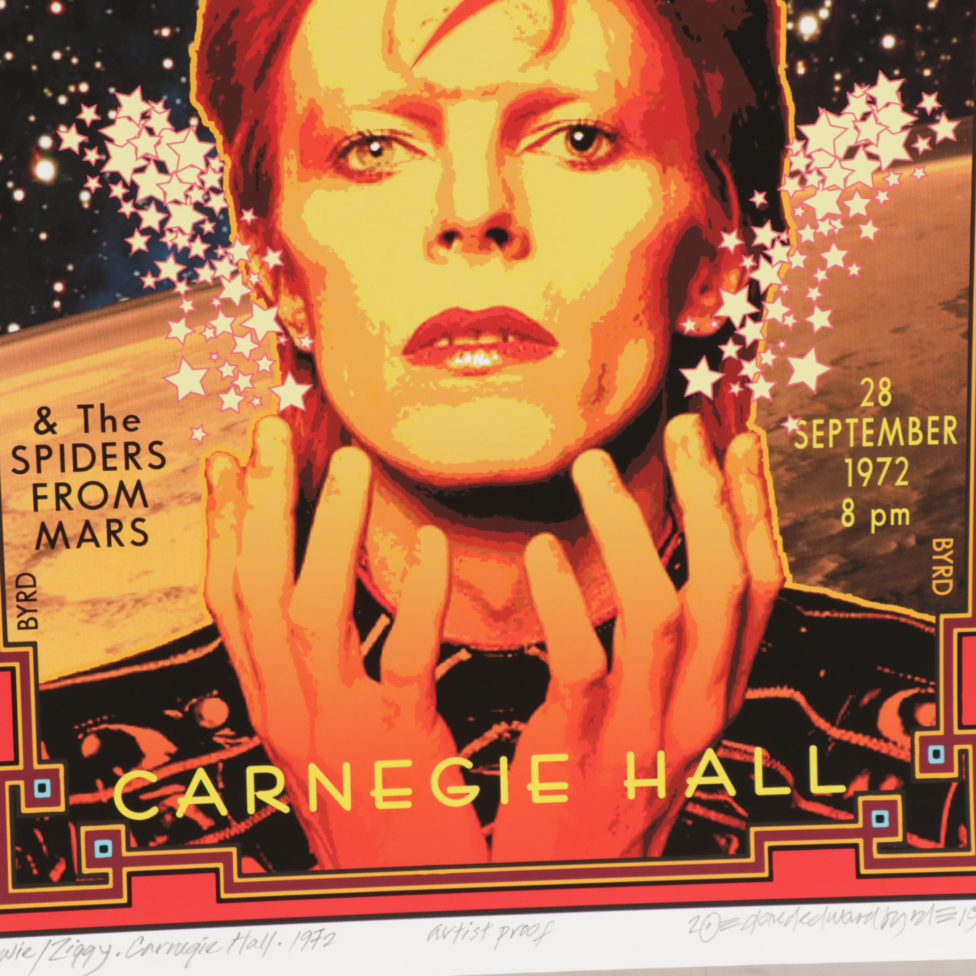 David Edward Byrd Giclée Poster "Bowie/Ziggy at Carnegie Hall 1972," 2019