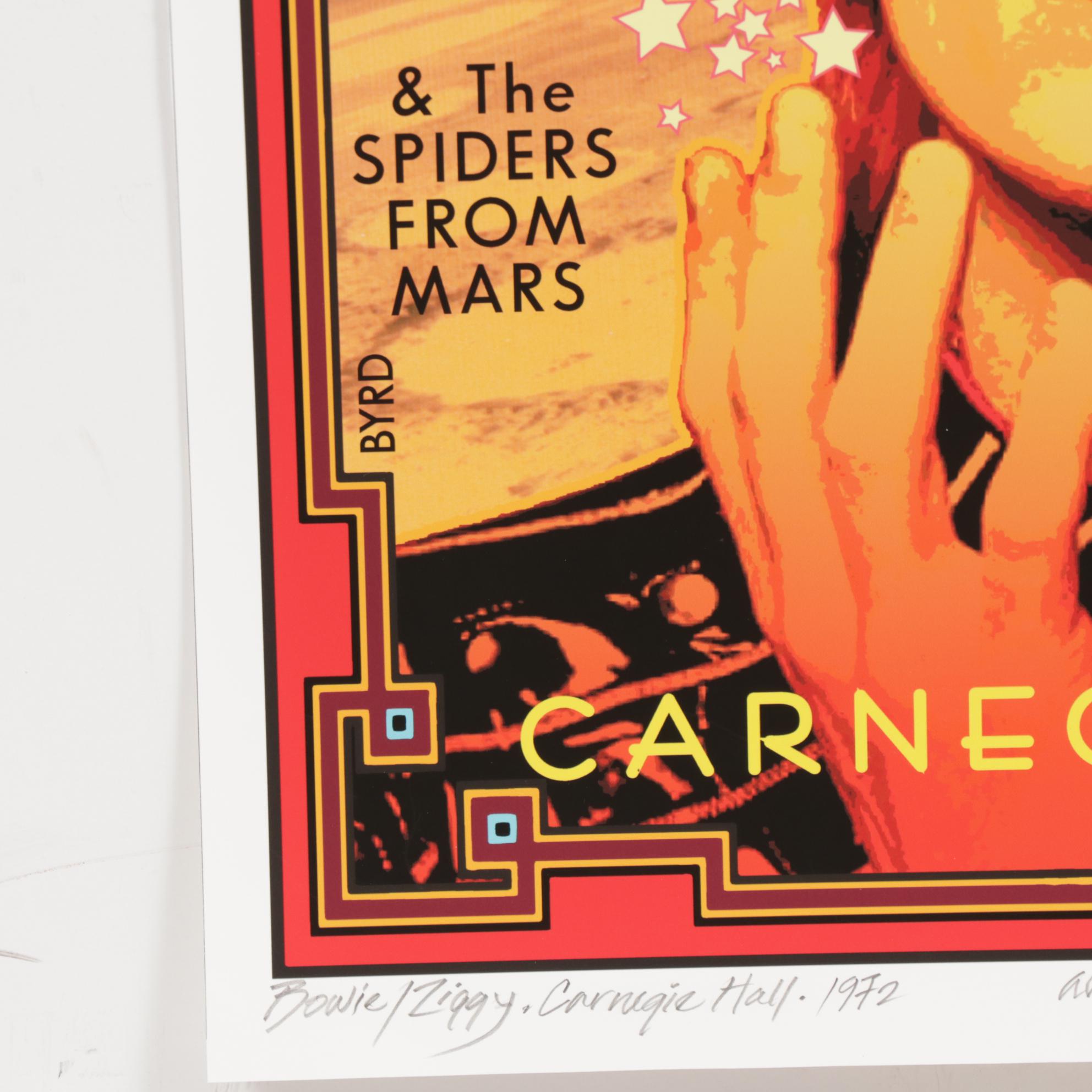 David Edward Byrd Giclée Poster "Bowie/Ziggy at Carnegie Hall 1972," 2019