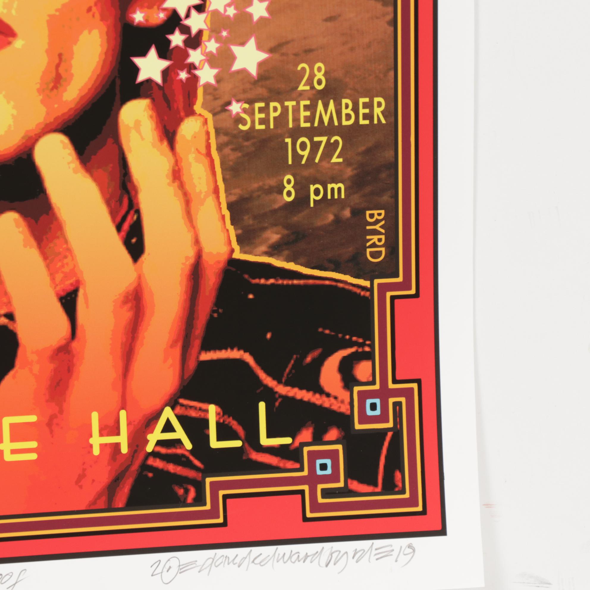 David Edward Byrd Giclée Poster "Bowie/Ziggy at Carnegie Hall 1972," 2019