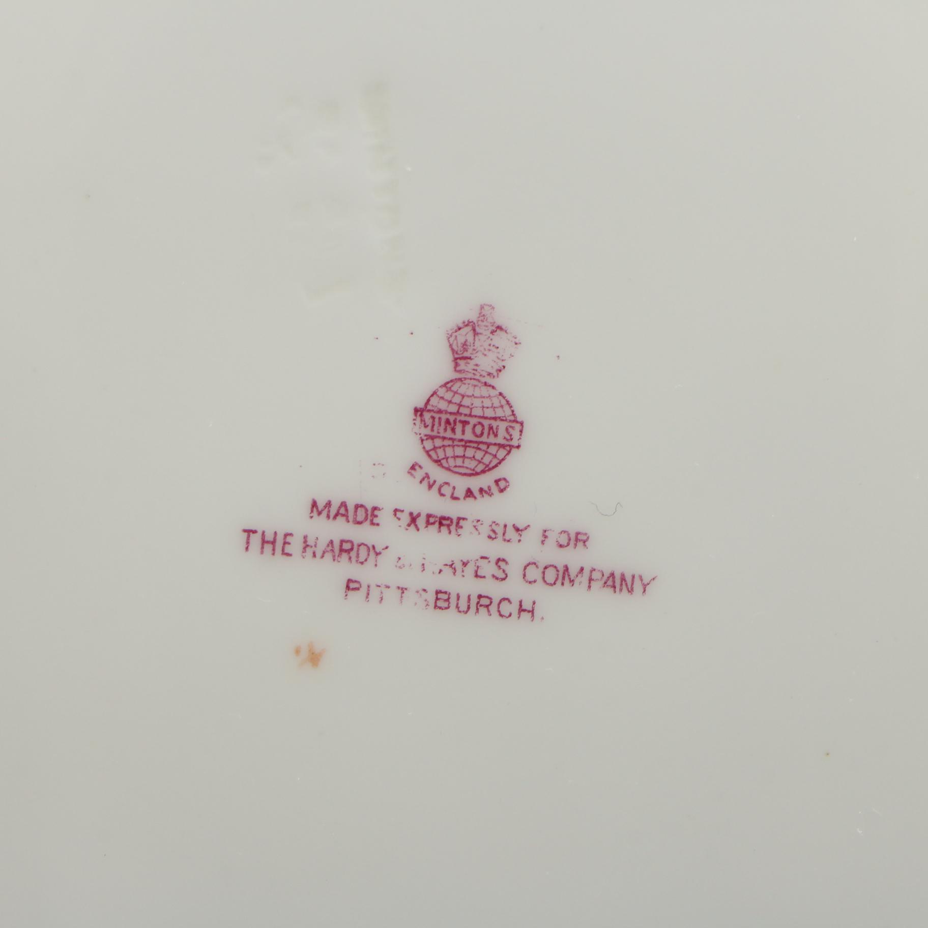 Minton for The Hardy & Hayes Co. Porcelain Dinner Plates