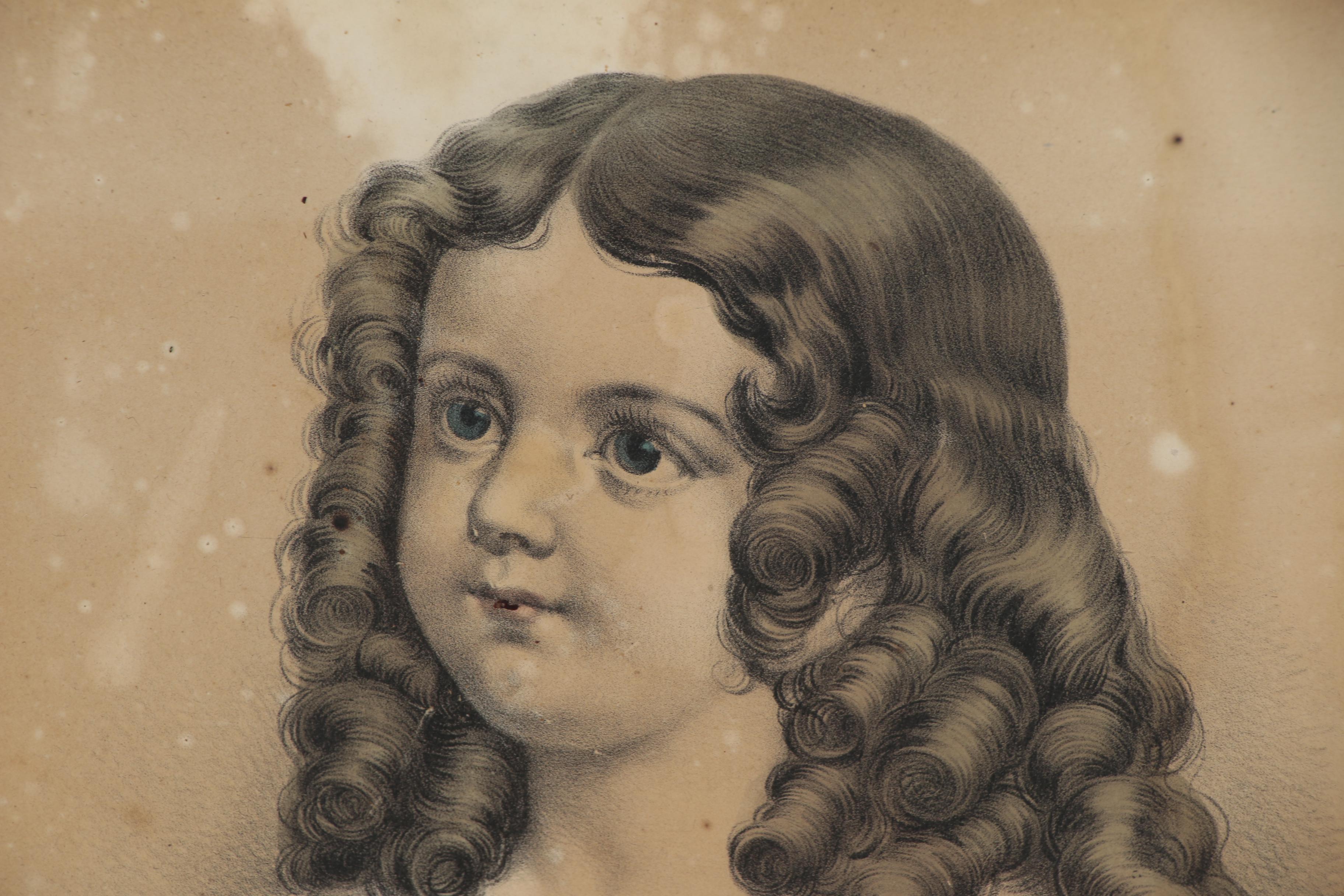 Currier & Ives Hand-Colored Lithograph "Little Jennie"