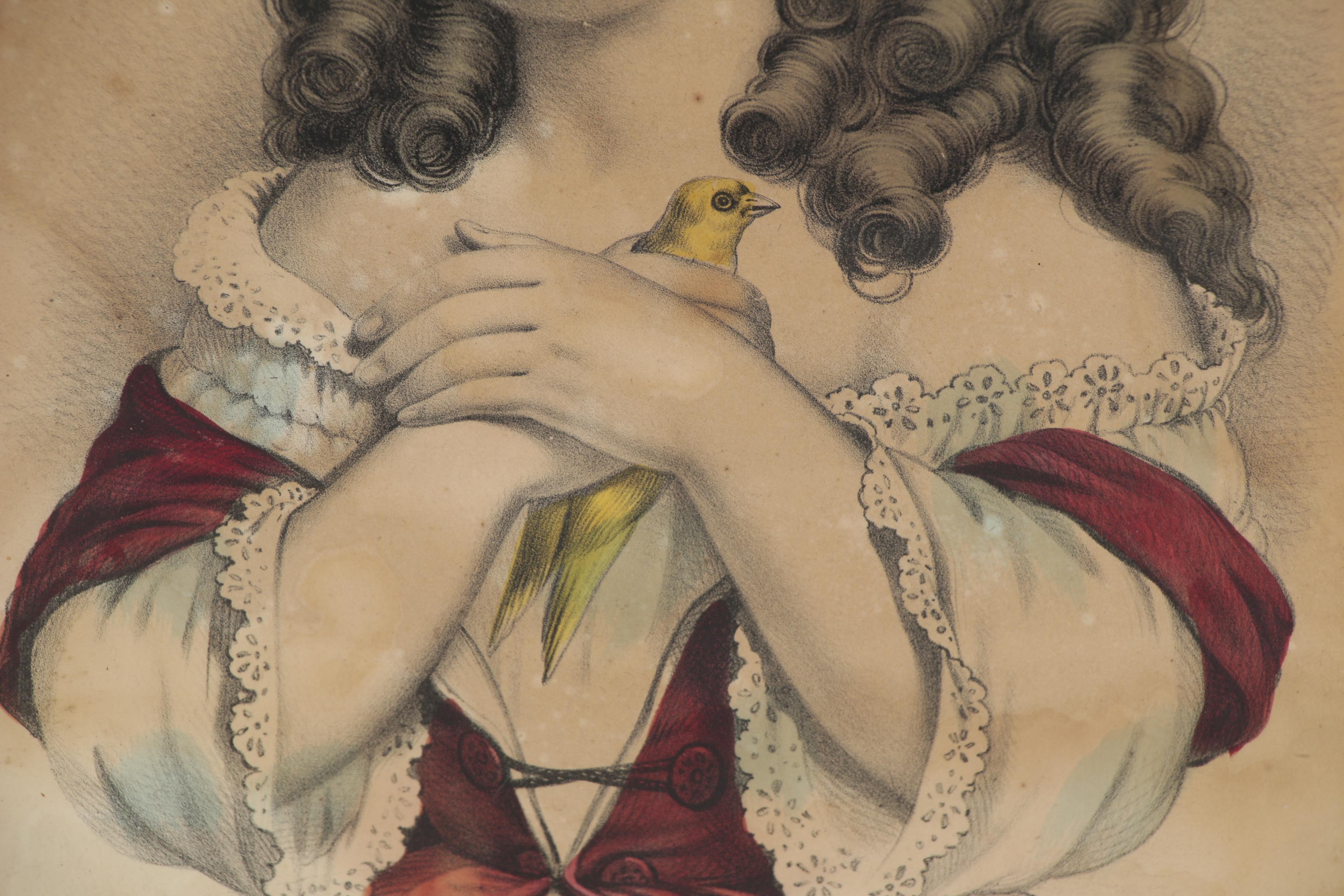 Currier & Ives Hand-Colored Lithograph "Little Jennie"