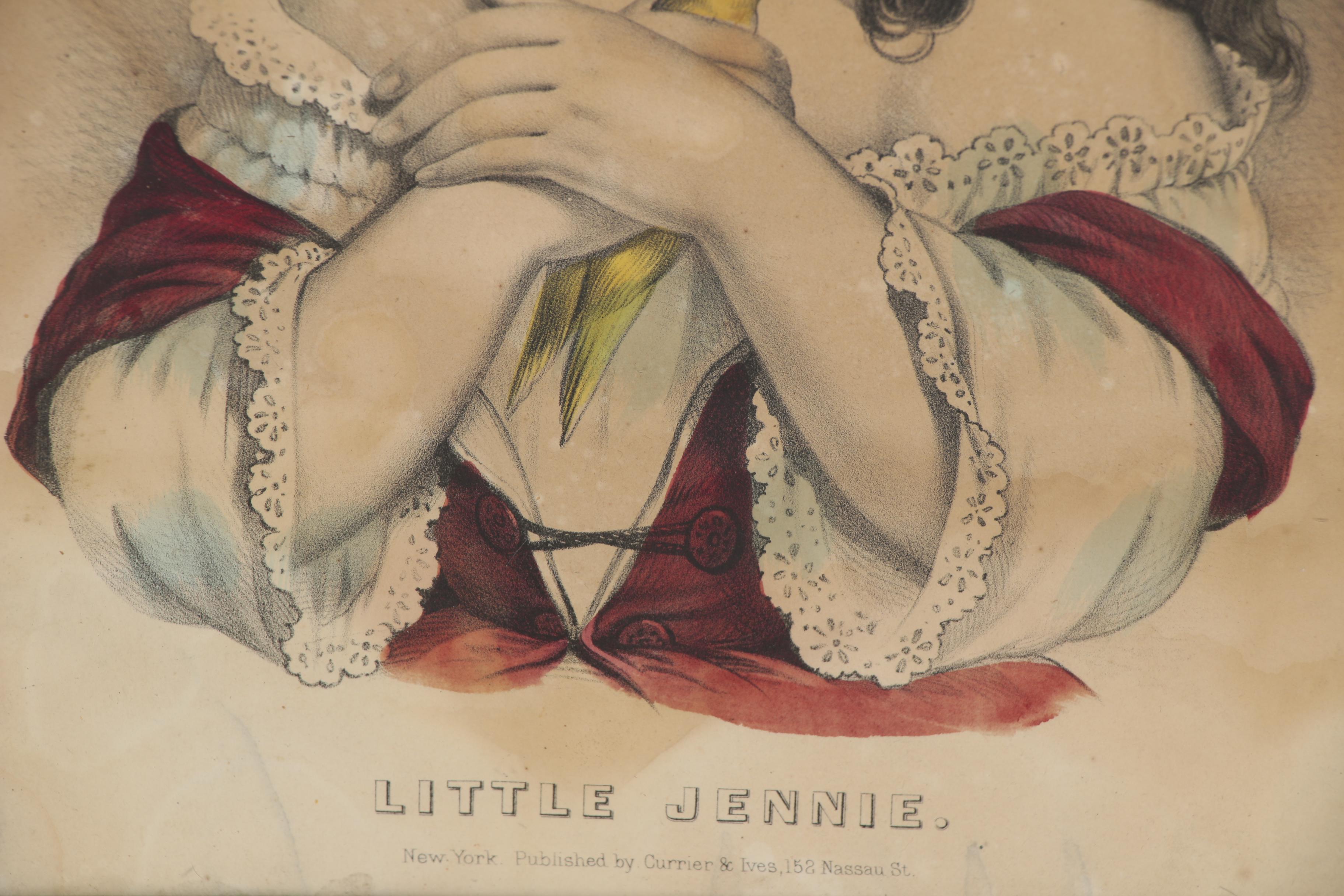 Currier & Ives Hand-Colored Lithograph "Little Jennie"