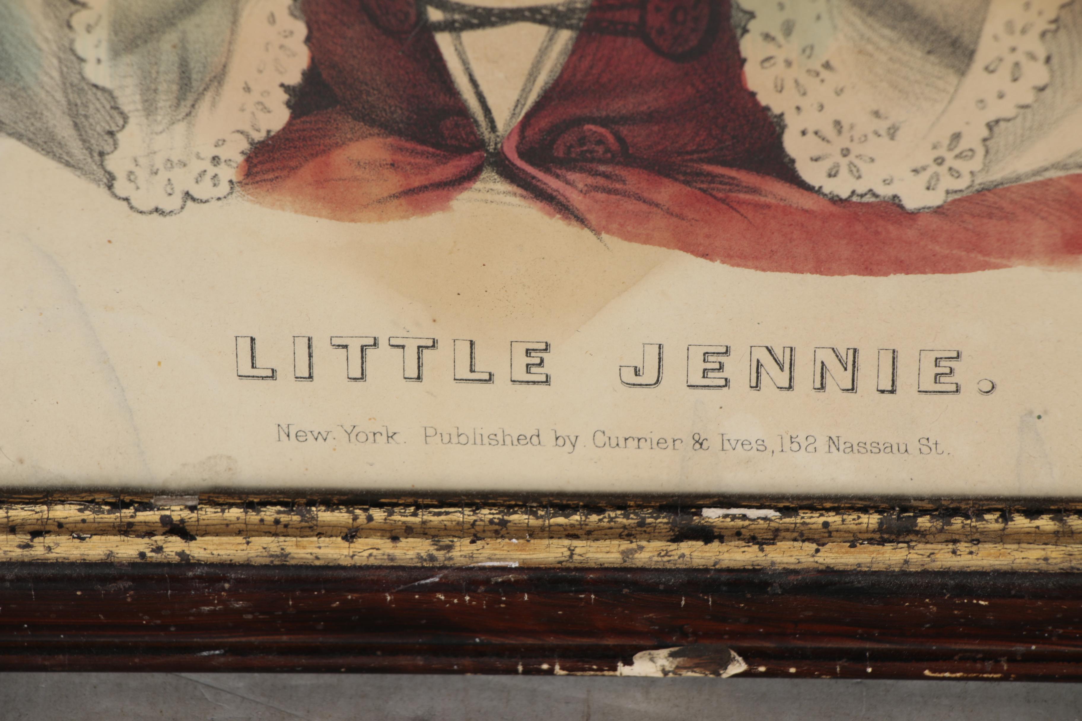 Currier & Ives Hand-Colored Lithograph "Little Jennie"