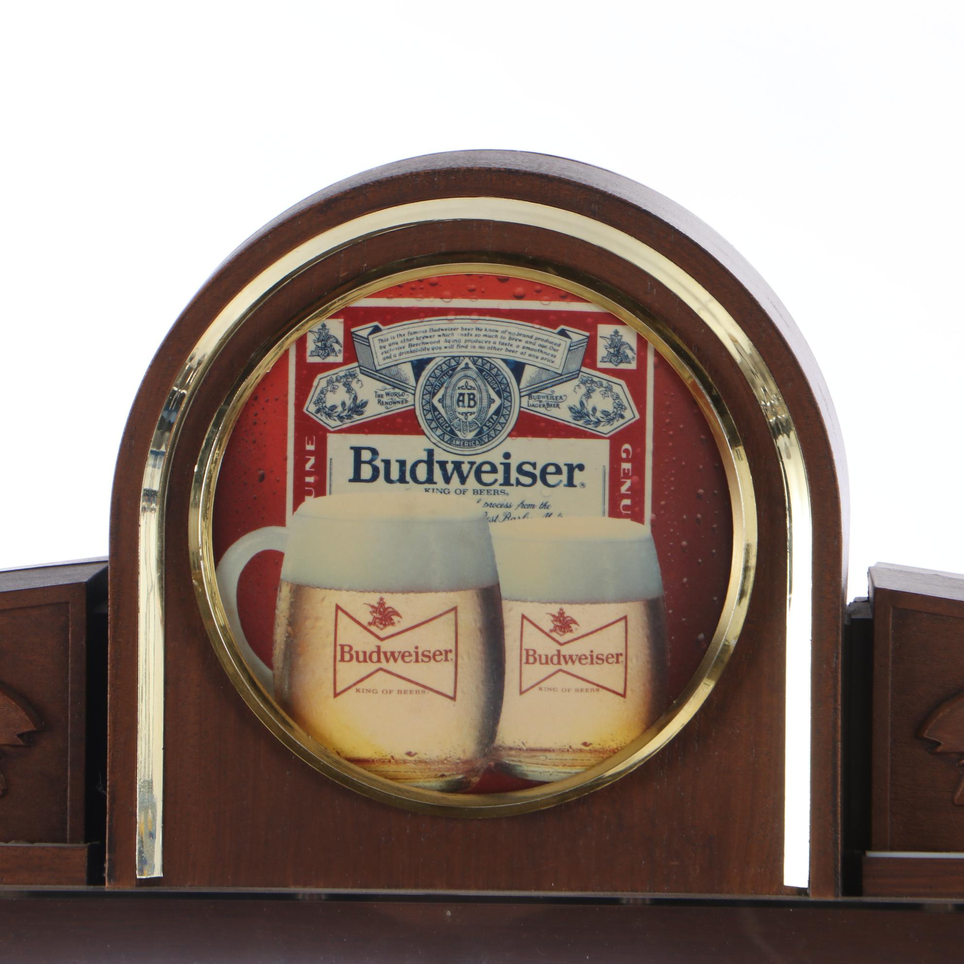 Budweiser Clydesdale Hanging Light-Up Sign With Clock
