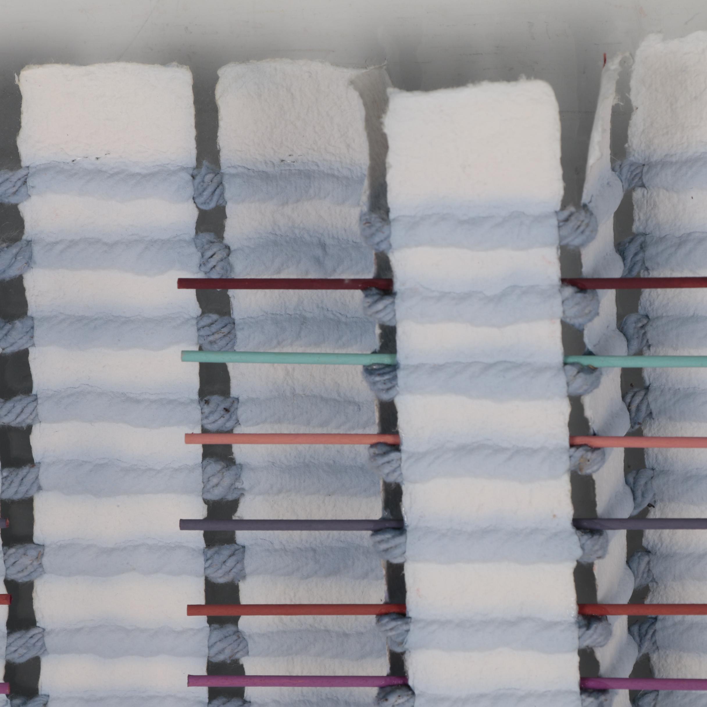 Mary Ann Lomonaco Monumental Abstract Handmade Paper Relief Sculpture