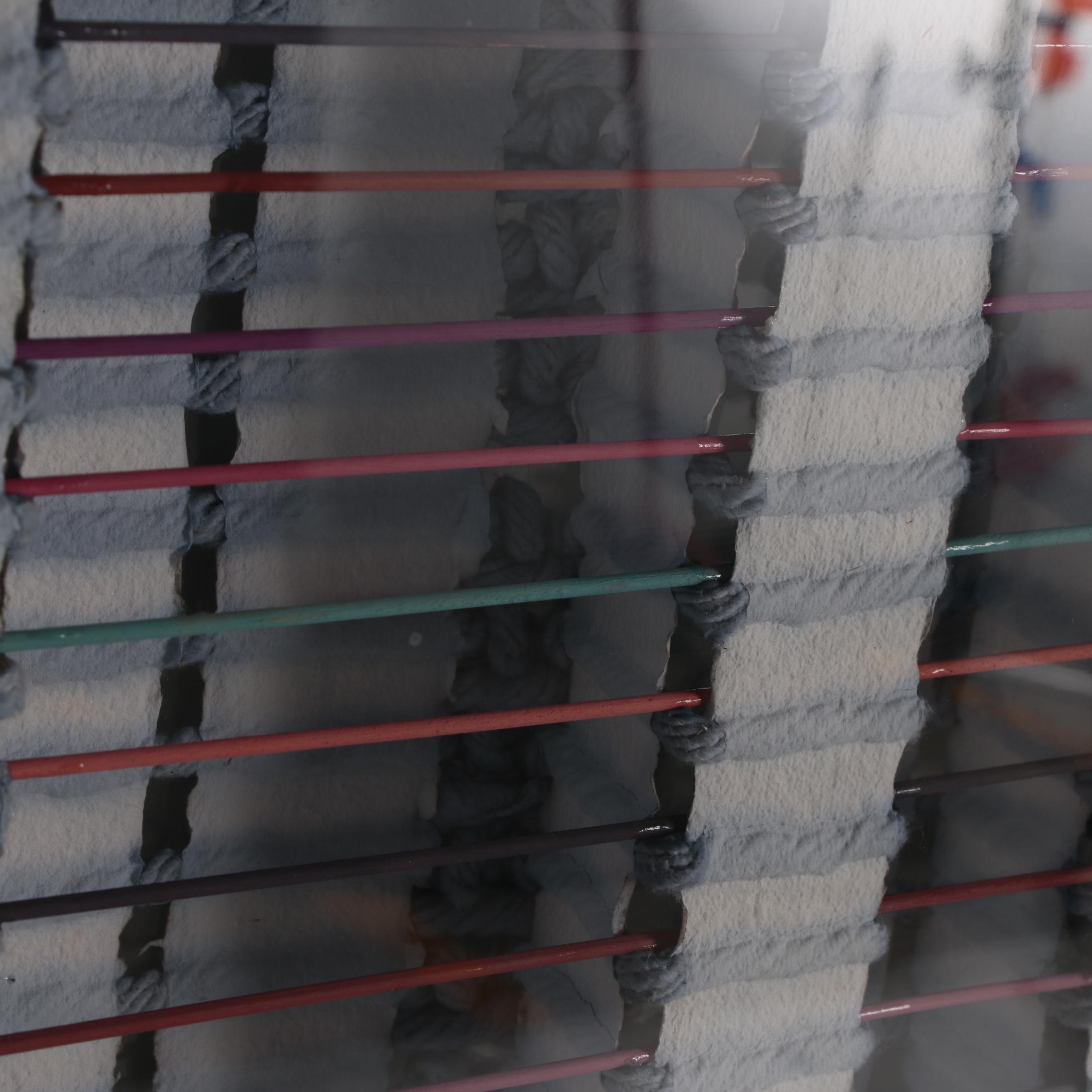 Mary Ann Lomonaco Monumental Abstract Handmade Paper Relief Sculpture