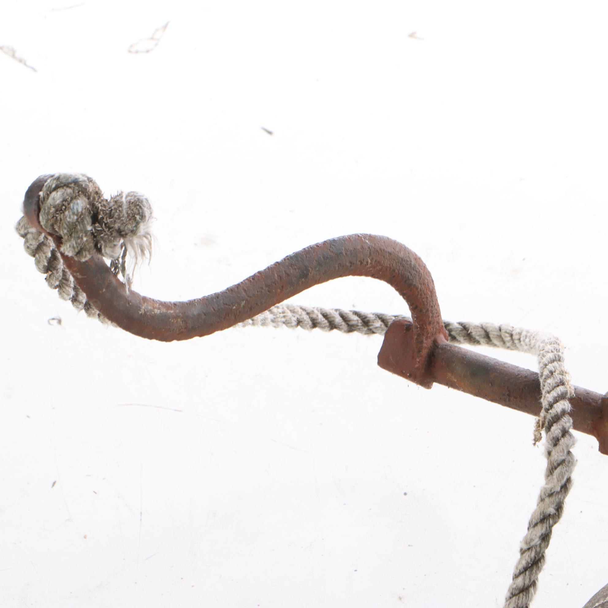 Cast Iron Bell with Yoke and Clapper, circa 1900s