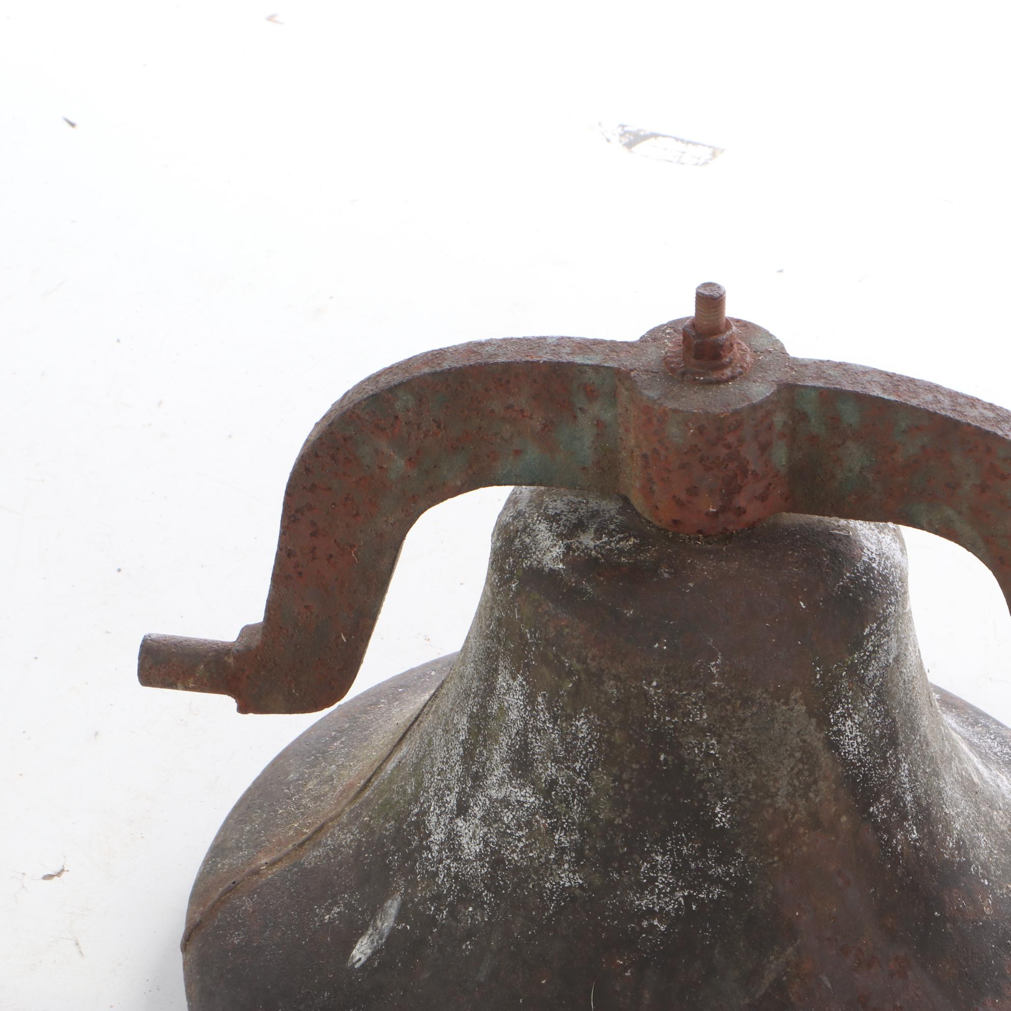 Cast Iron Bell with Yoke and Clapper, circa 1900s