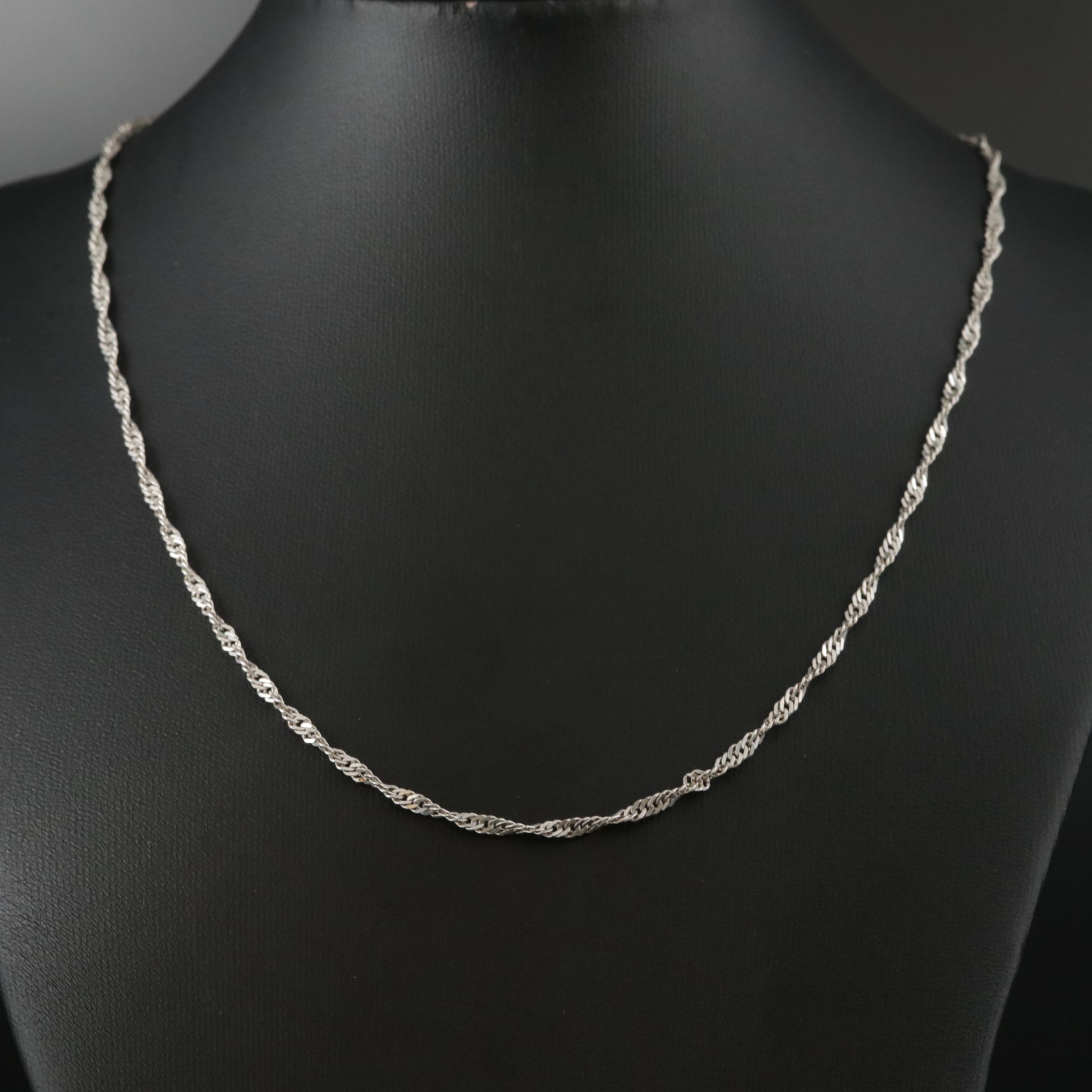 Sterling Silver Twisted Curb Link Chain