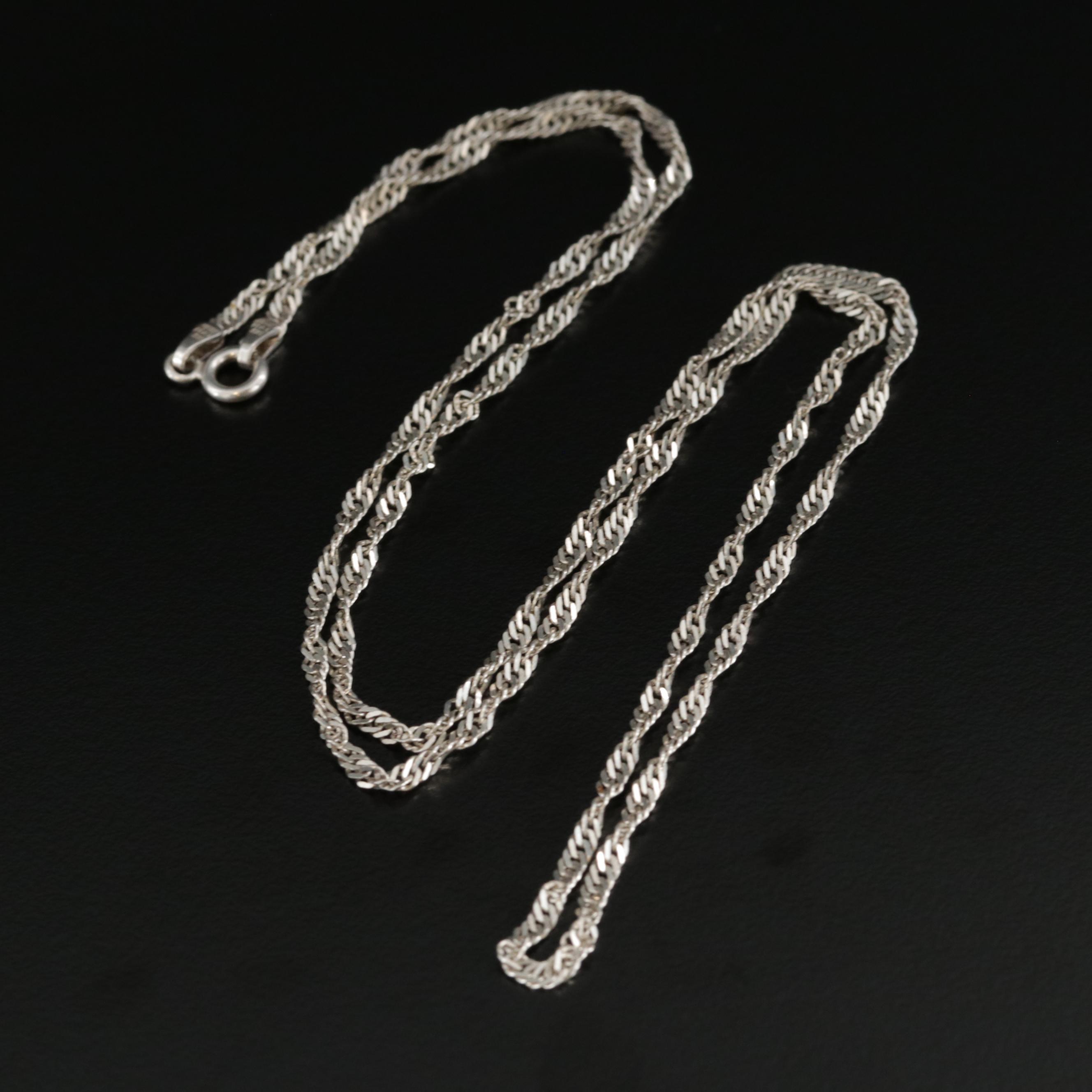 Sterling Silver Twisted Curb Link Chain