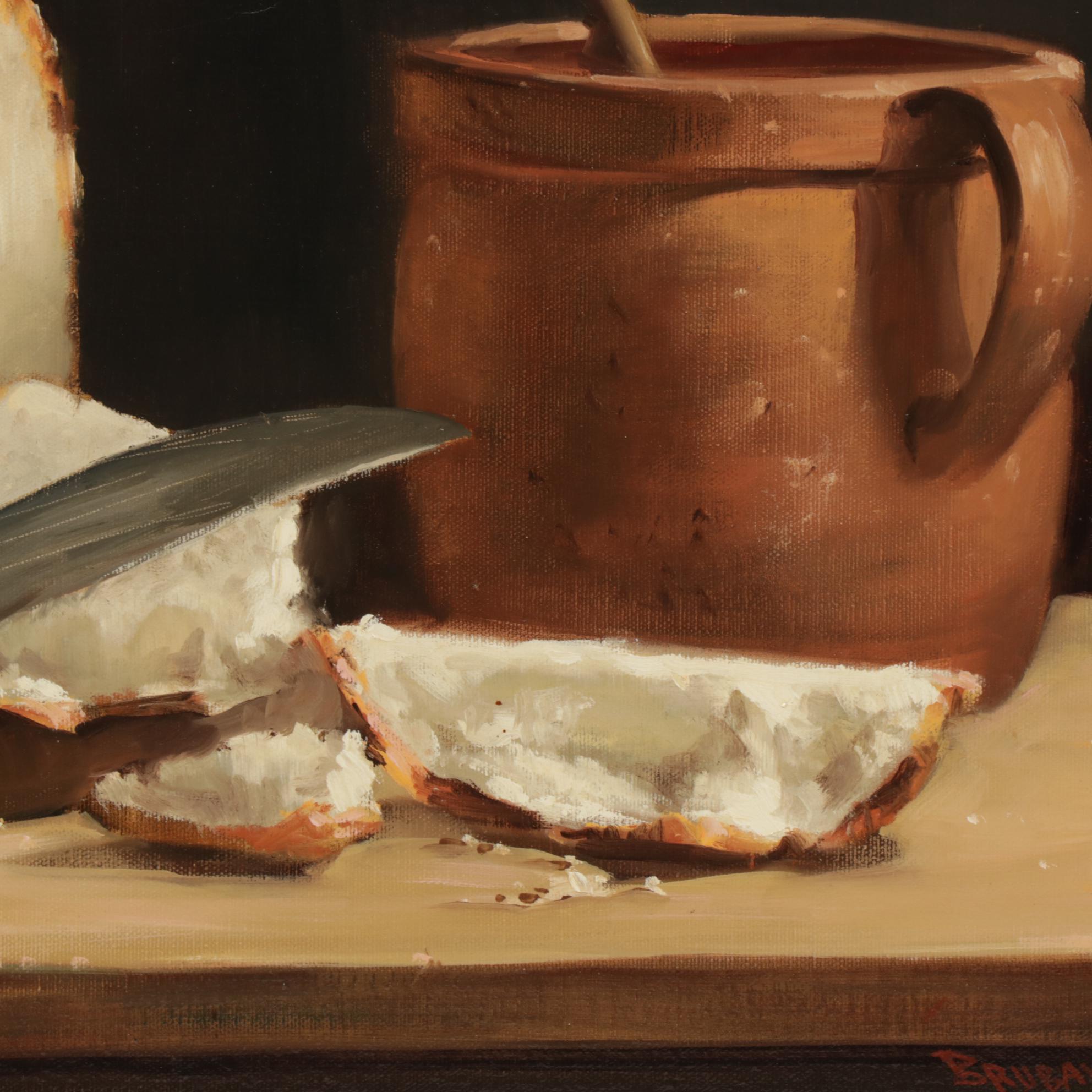 Robert Brubaker Still Life Oil Painting, 1981