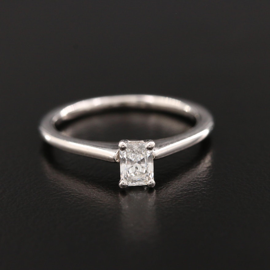 14K White Gold 0.35 CT Diamond Ring